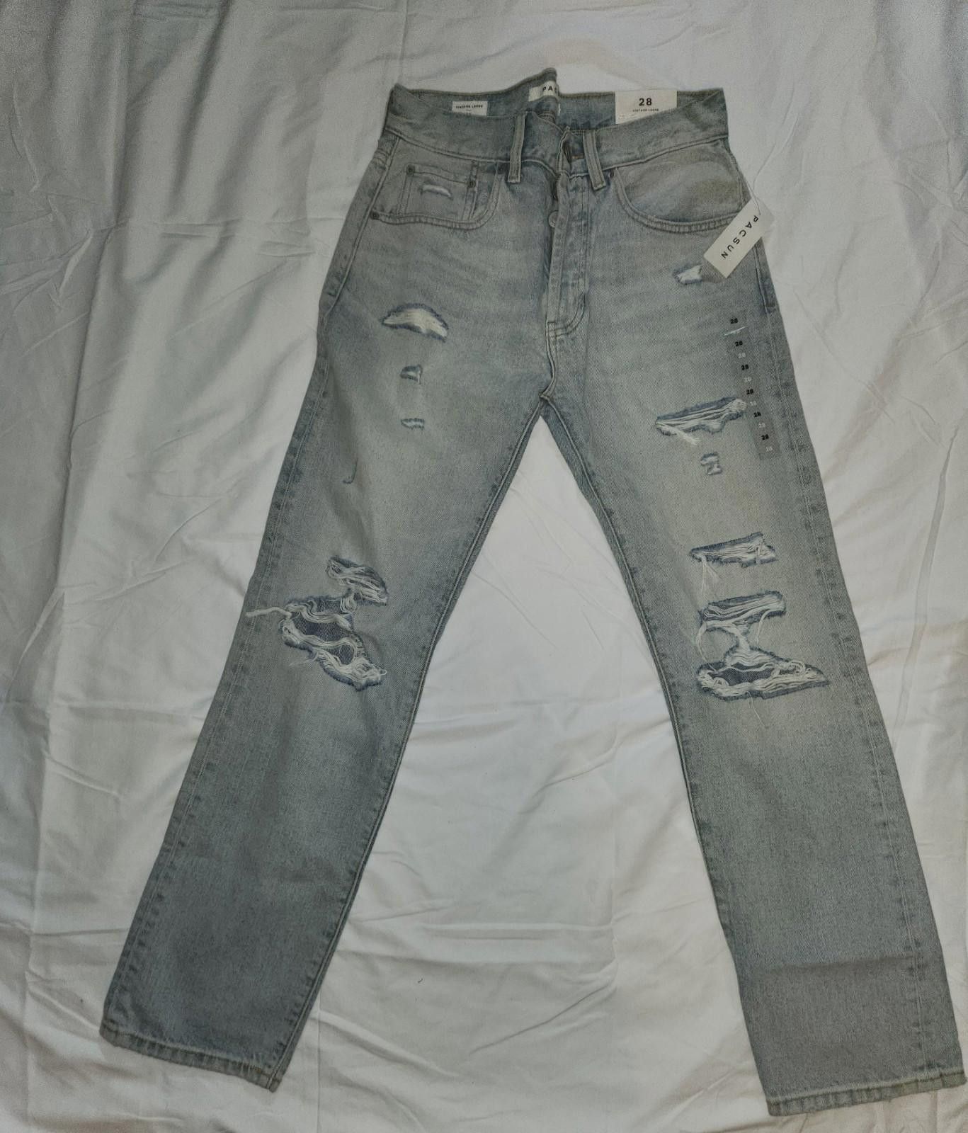 Pacsun Pacsun Stone Wash Ripped Blue jeans Size US 28 / EU 44 - 2 Thumbnail