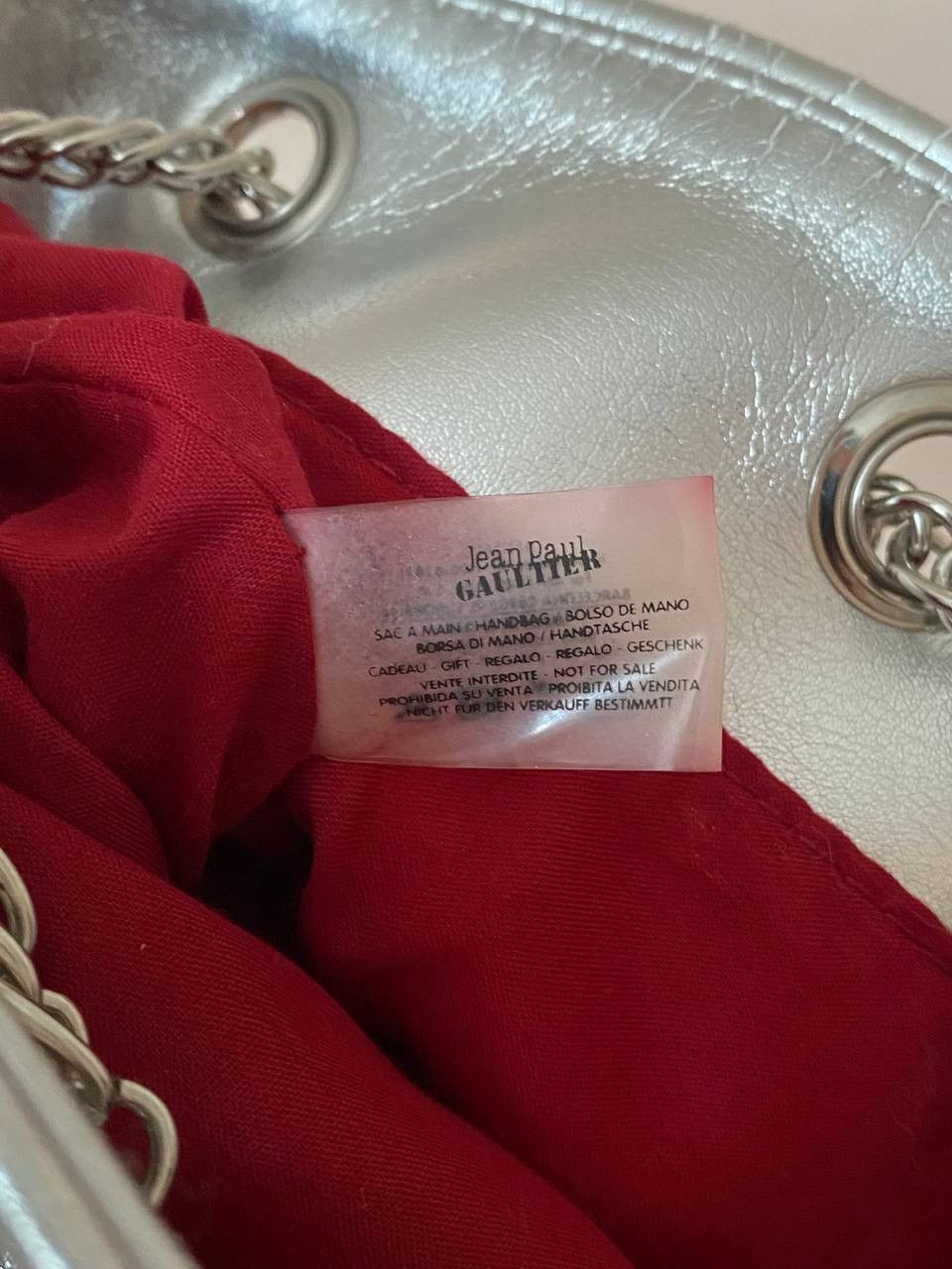 Jean Paul Gaultier Jean Paul Gaultier silver bucket bag leather silver red Size ONE SIZE - 7 Thumbnail