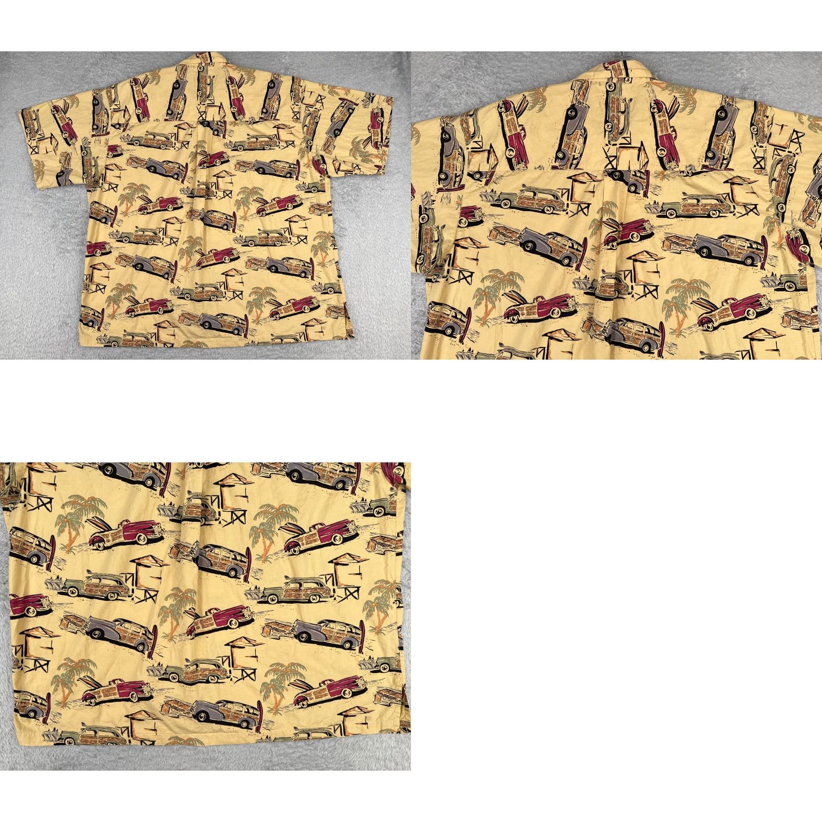 Vintage VINTAGE Beck Sport Shirt Men’s Hawaiian Yellow 2XL Cotton Cars Floral Short Sleeve Button-Up Size US XXL / EU 58 / 5 - 9 Thumbnail