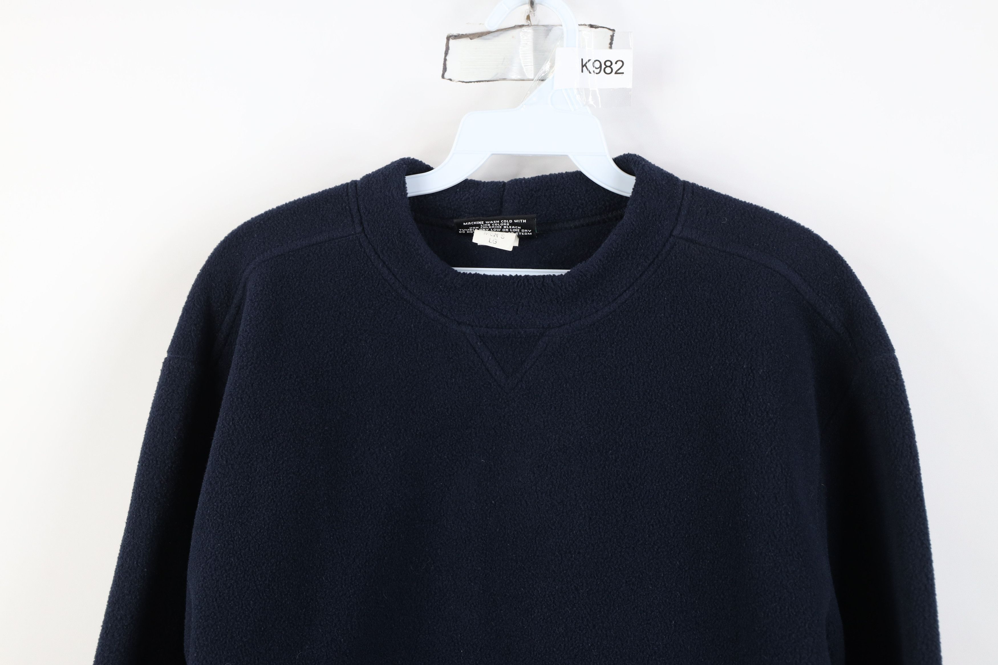 Vintage Vintage 90s Streetwear Thick Baggy Fleece Sweater Blue USA Size US L / EU 52-54 / 3 - 2 Thumbnail