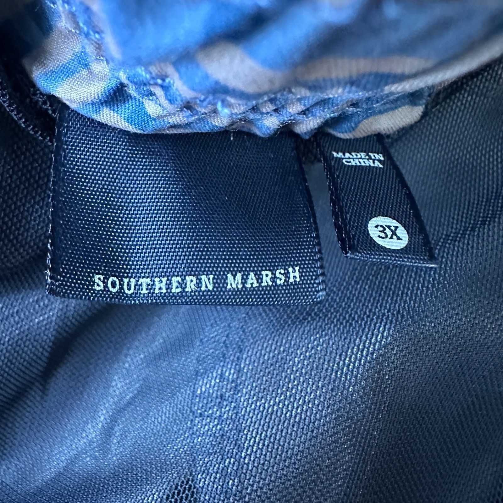Southern Marsh Southern Marsh Swim Trunks Shorts Men 3X Blue Gray Geometric Size US 44 / EU 60 - 5 Thumbnail