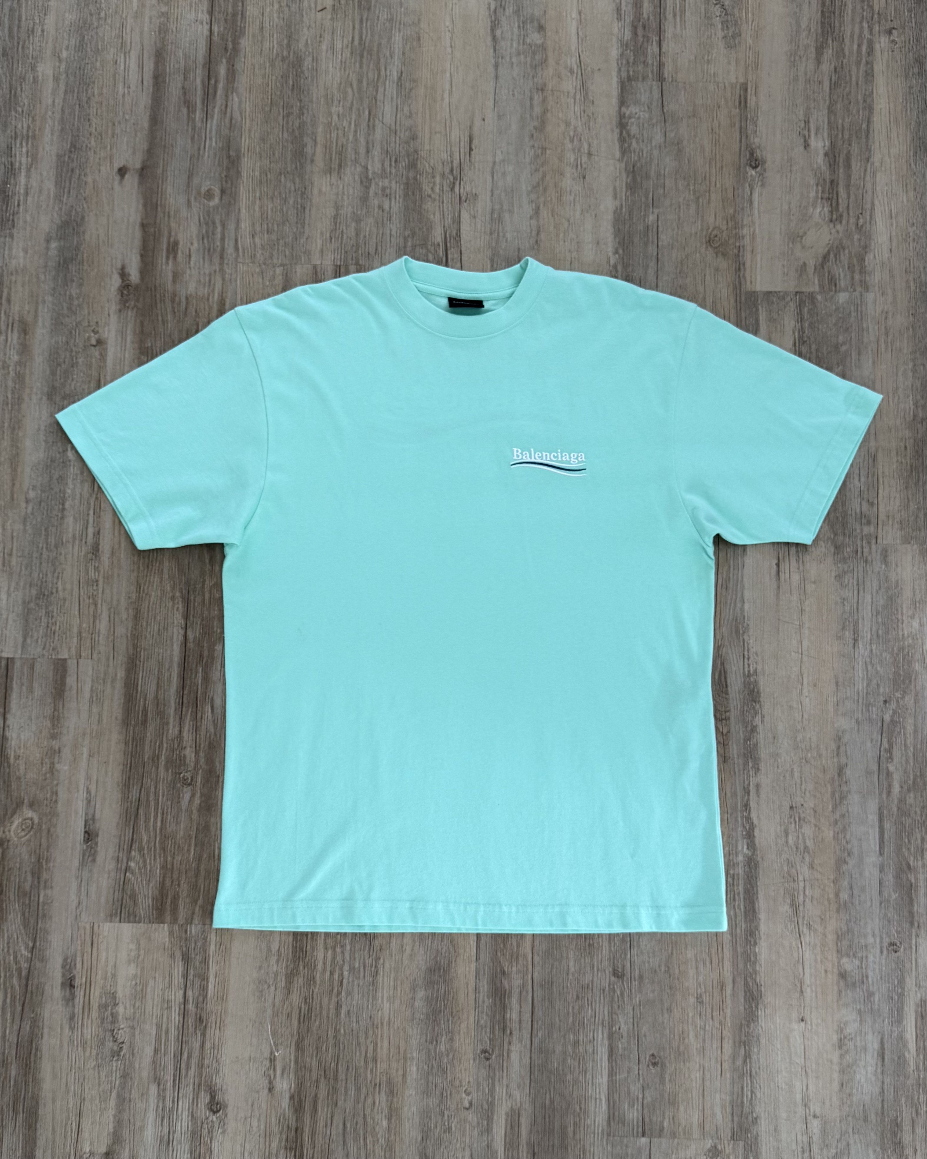 Balenciaga Balenciaga Political Campaign Oversized Tee (Teal) Size US XS / EU 42 / 0 - 1 Thumbnail
