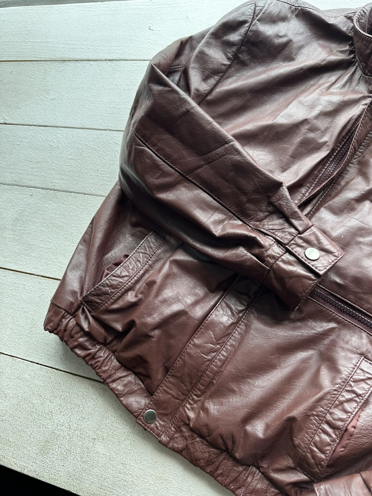 Other 🚨VNTG LEATHER JACKET AVANT GARDE ASYMMETRICAL BLACK MOTO Size US S / EU 44-46 / 1 - 8 Thumbnail