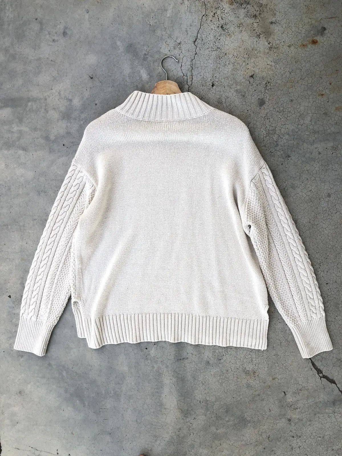 Aran Isles Knitwear GU Button Gold High Neck Knit Sweater Pullover Size US XL / EU 56 / 4 - 10 Thumbnail