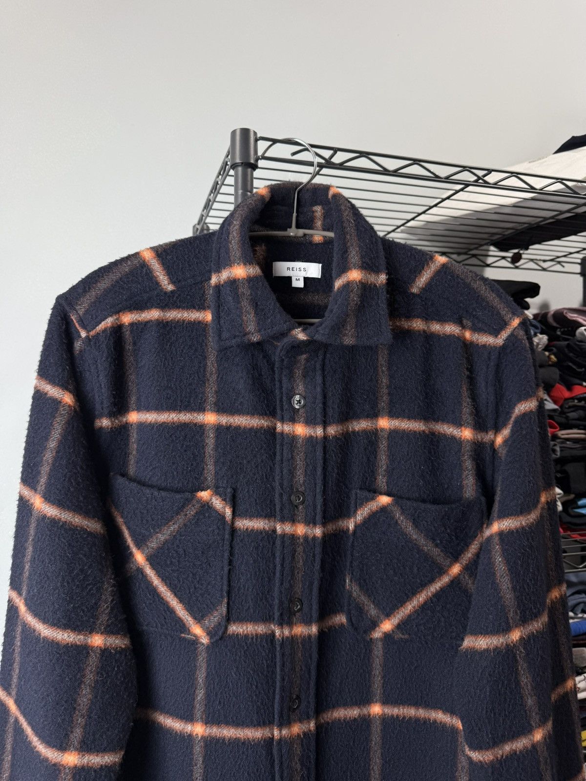 Reiss Luxury Reiss Checkered Plaid Shirt Flannel Hype Size US M / EU 48-50 / 2 - 2 Thumbnail