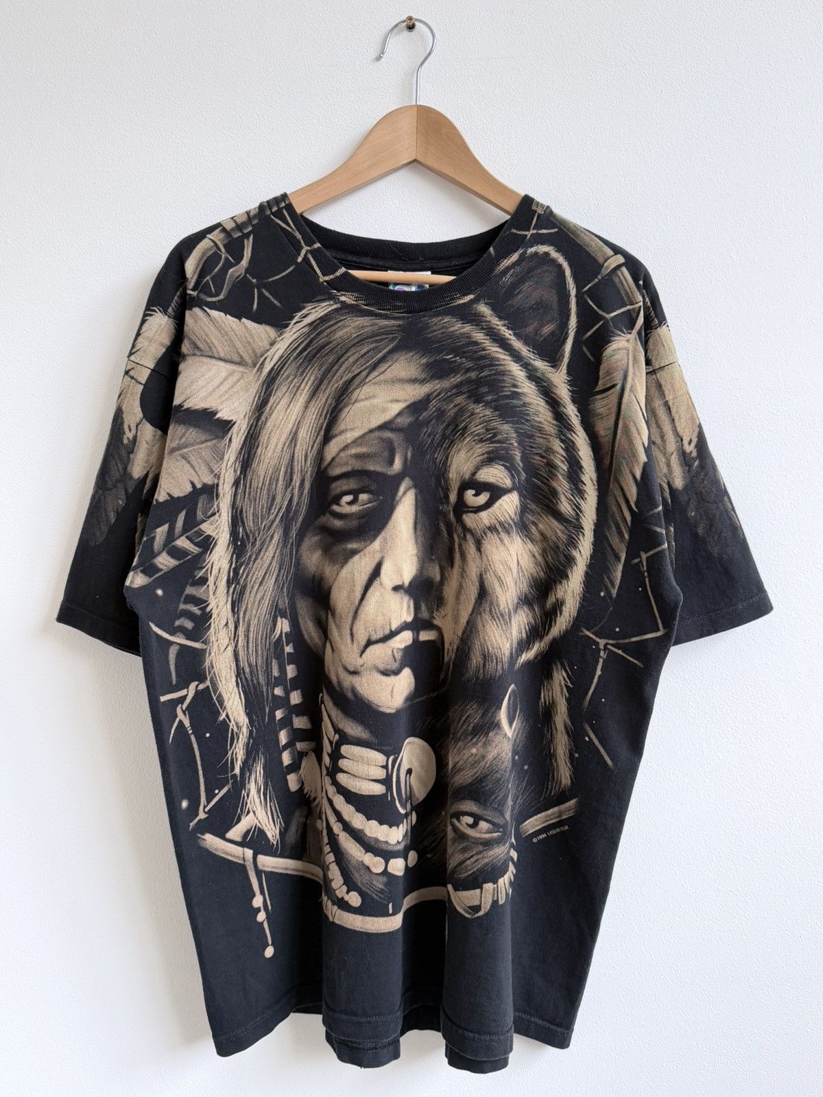 Liquid Blue Vintage 1996 Liquid Blue Indian Eagle All Over Print T-Shirt Size US XL / EU 56 / 4 - 1 Thumbnail