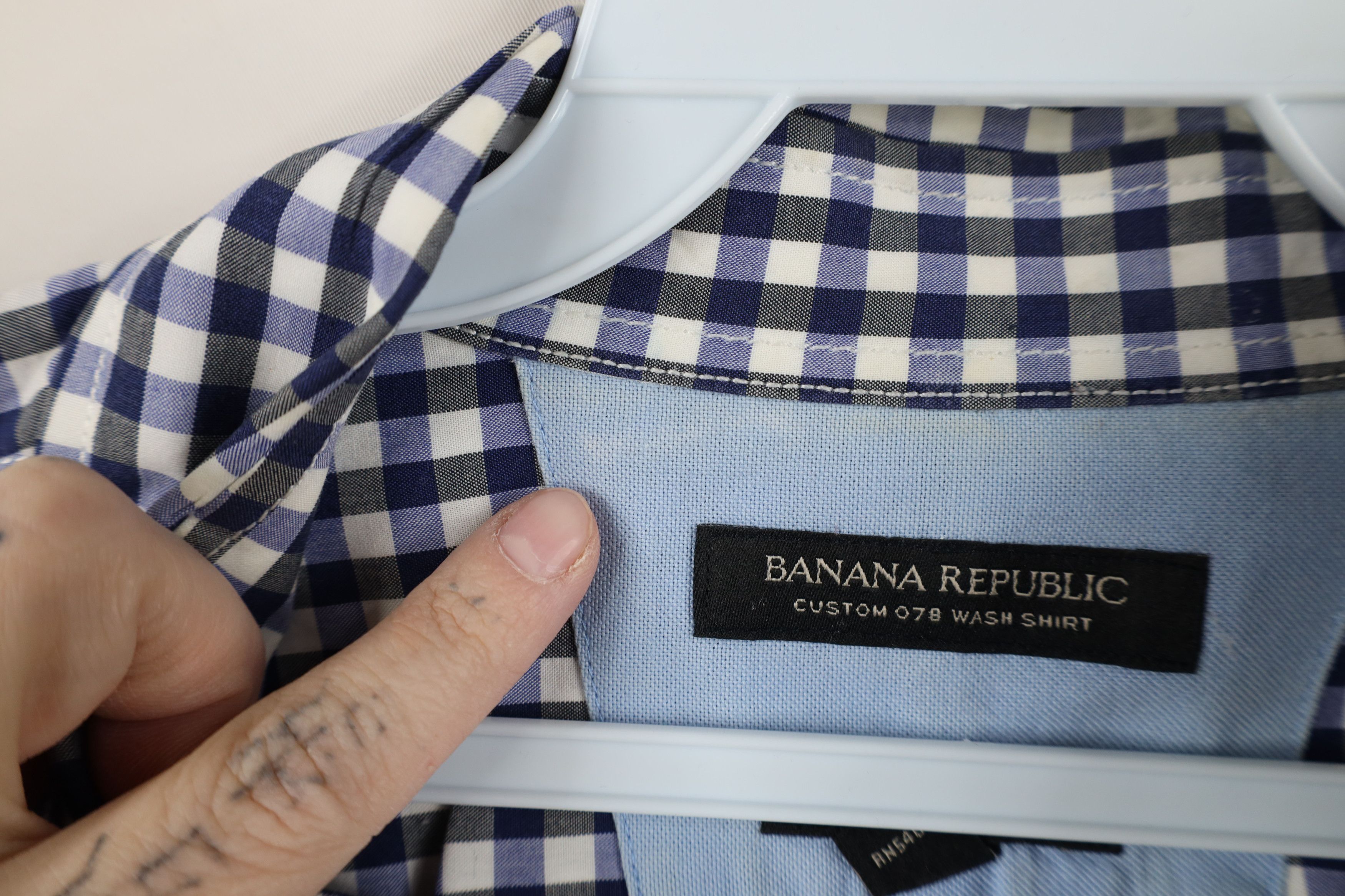 Banana Republic Banana Republic Wash Camden Fit Collared Button Shirt Plaid Size US XL / EU 56 / 4 - 4 Thumbnail