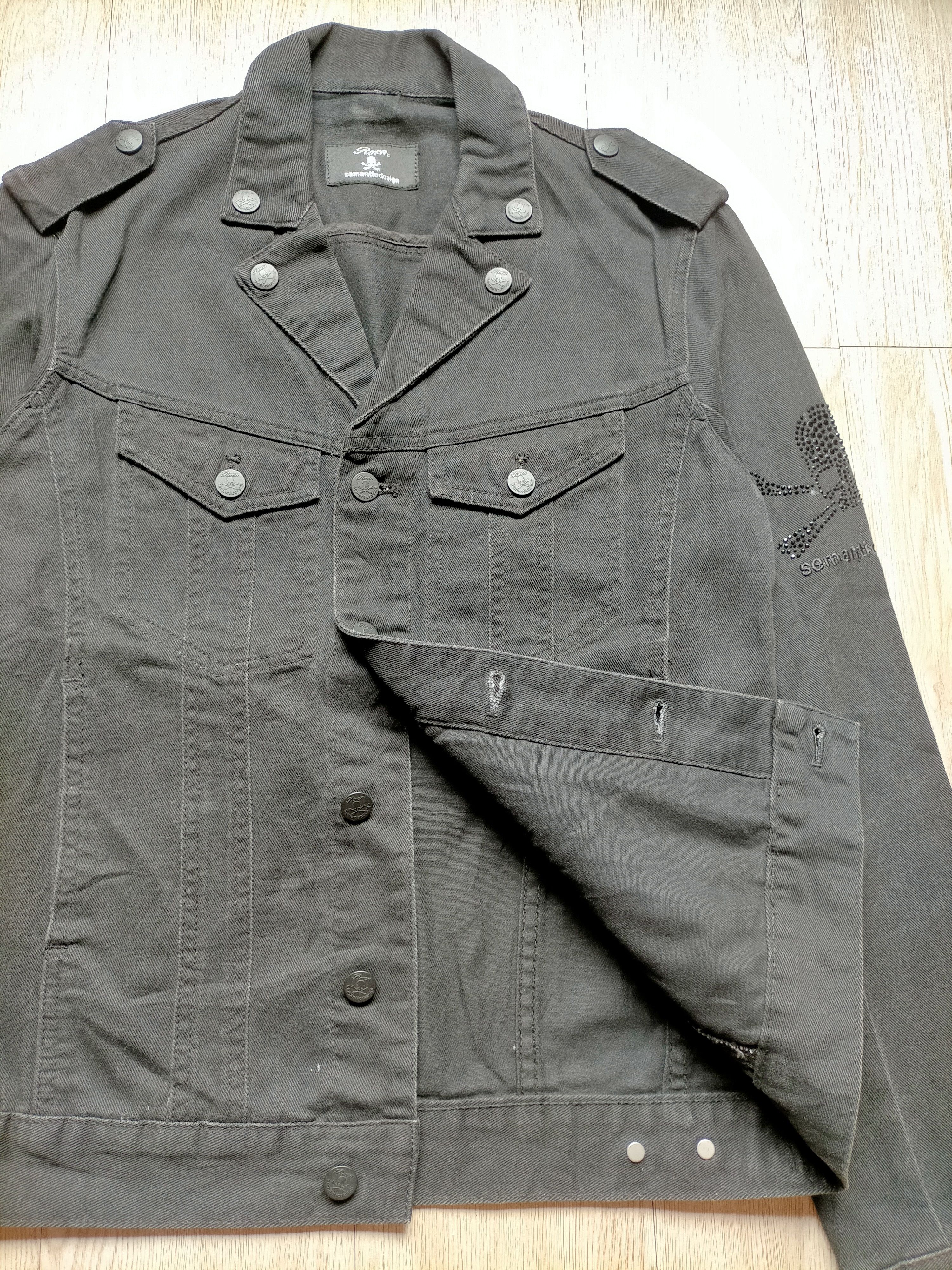Roen Roen x Semantic Design Embroidered Logo Black denim Jacket Size US L / EU 52-54 / 3 - 12 Thumbnail