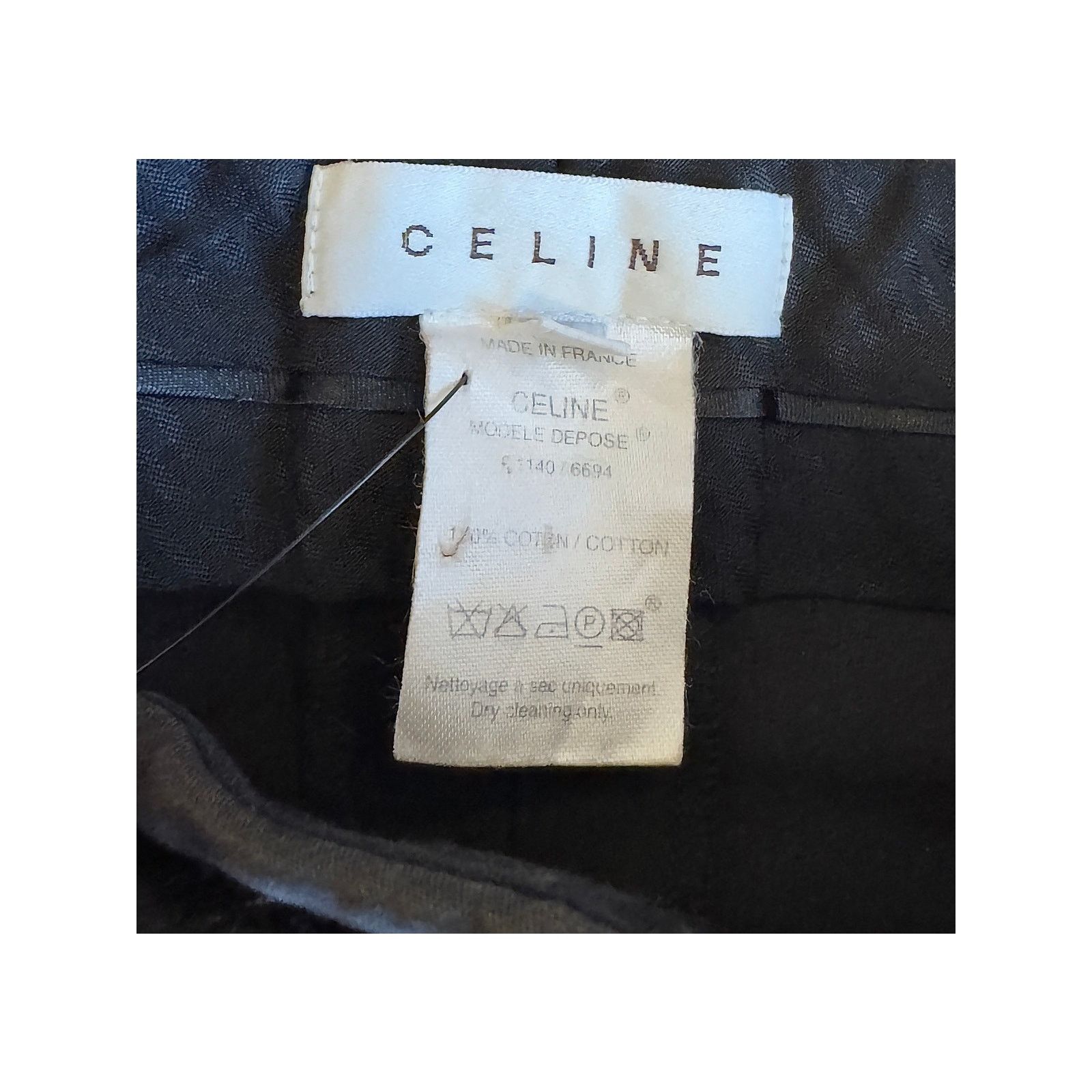 Celine Celine Women's Charcoal Grey Cotton Trousers Size 28" / US 6 / IT 42 - 3 Thumbnail