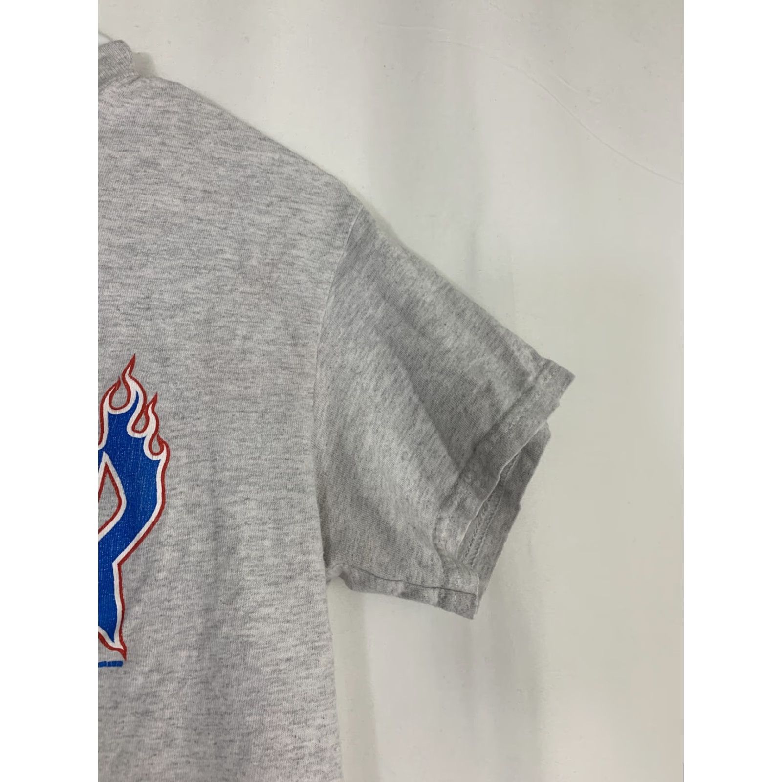 Thrasher Thrasher T-Shirt Mens Small Cotton Heather Gray Red Blue Flame Skateboarding Crew Neck Short Sleeve Shirt S Gray Blue Flame Men’s S Size US S / EU 44-46 / 1 - 4 Thumbnail