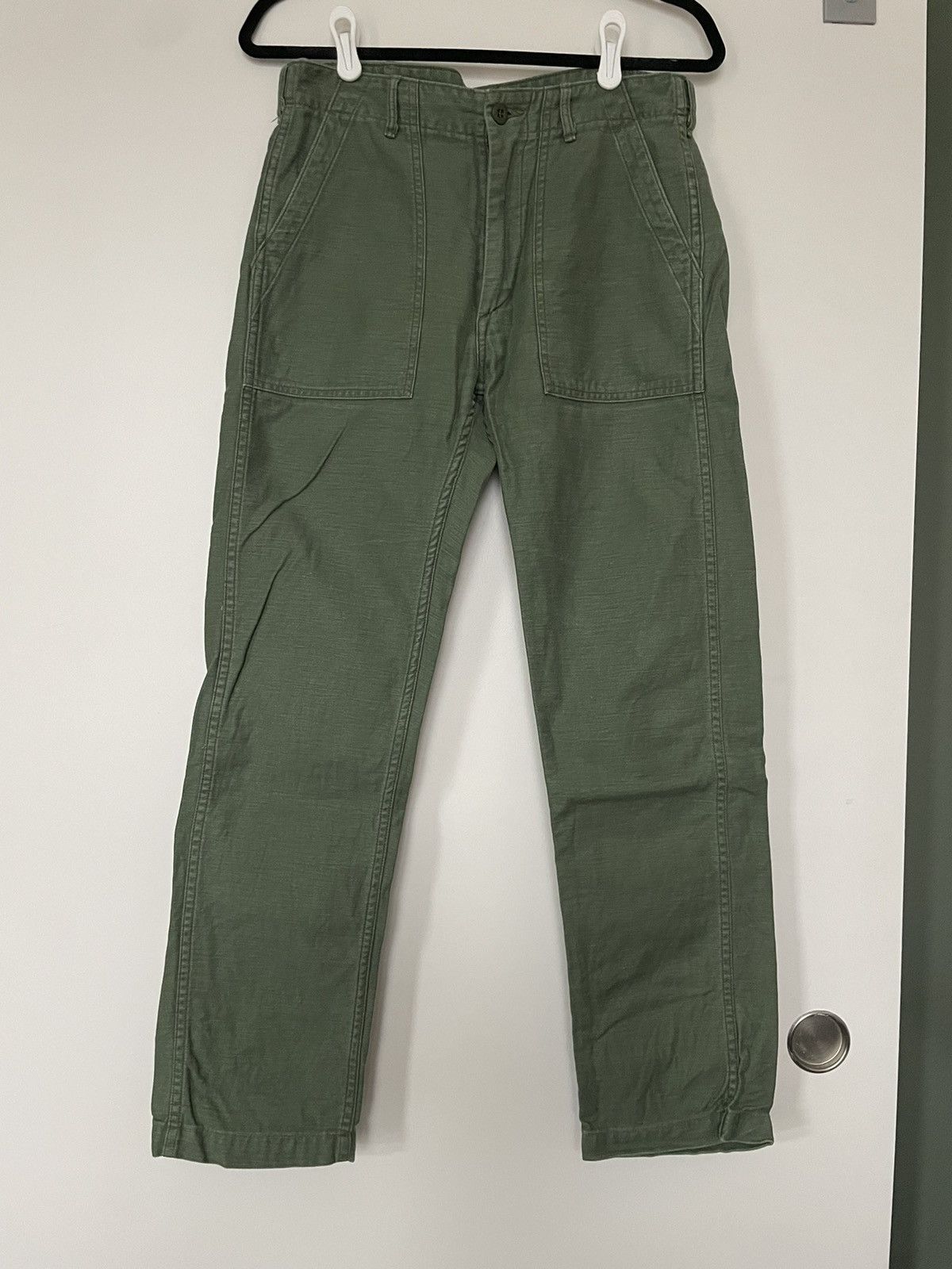 image of Orslow Slim Army Fatigue Pant Green Japan Size 1 30X30, Men's