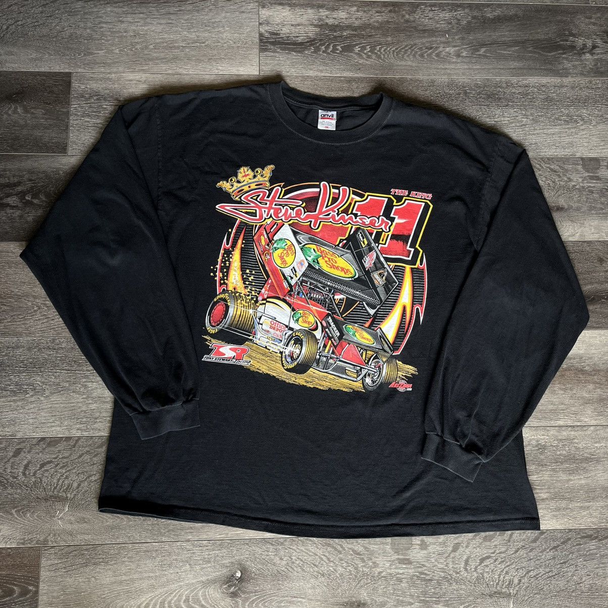 Vintage Vintage Steve Kinser The King Sprint Racing Longsleeve Tee Size US XXL / EU 58 / 5 - 1 Thumbnail