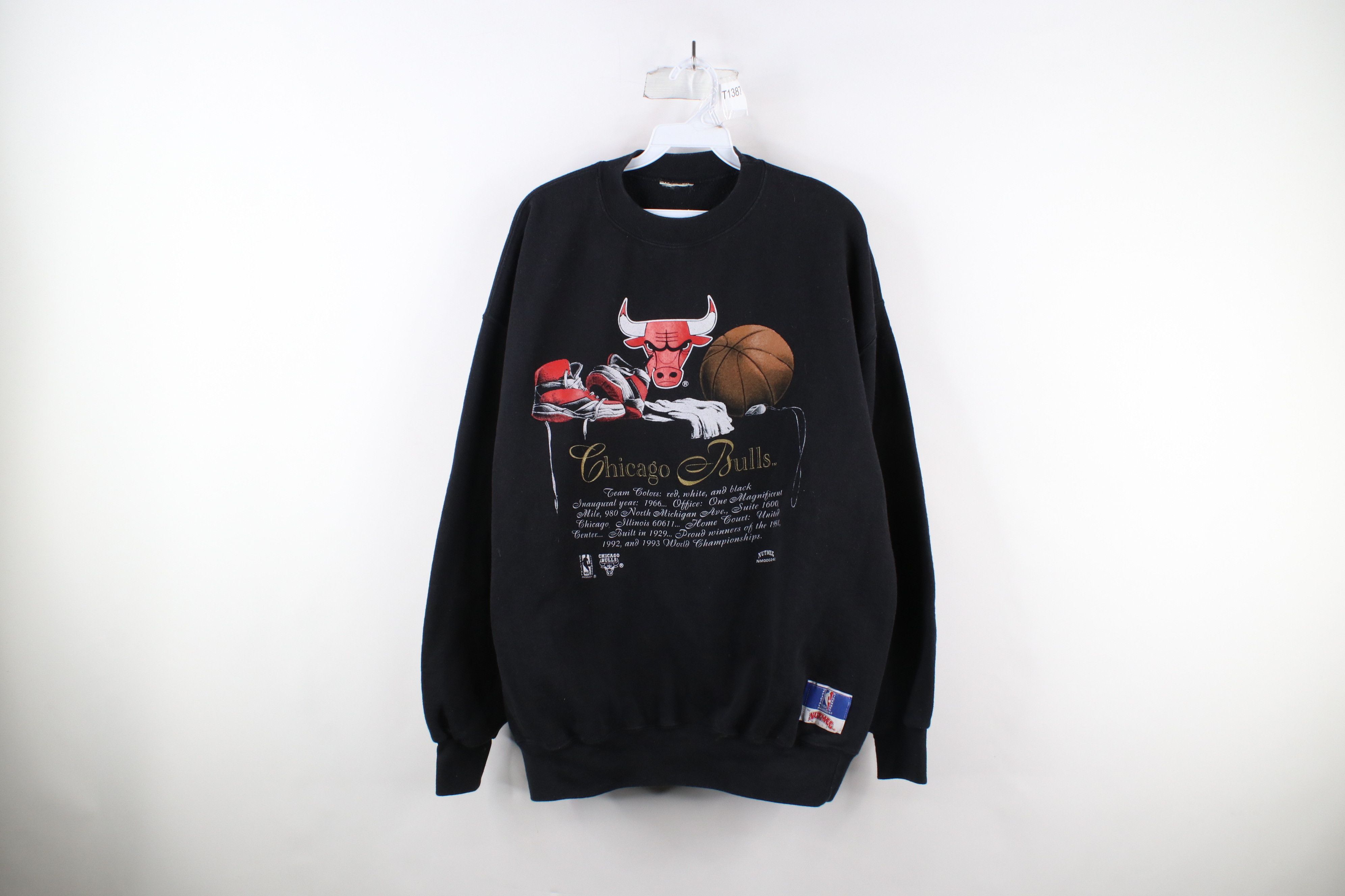 image of Vintage 90's Out Chicago Bulls Basketball Sweatshirt Usa in Black, Men's (Size 2XL)