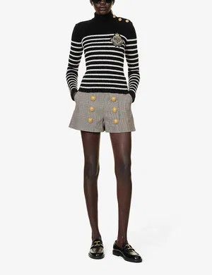 Balmain o1y0625 Turtleneck Sweater in Black/White Size M / US 6-8 / IT 42-44 - 5 Thumbnail