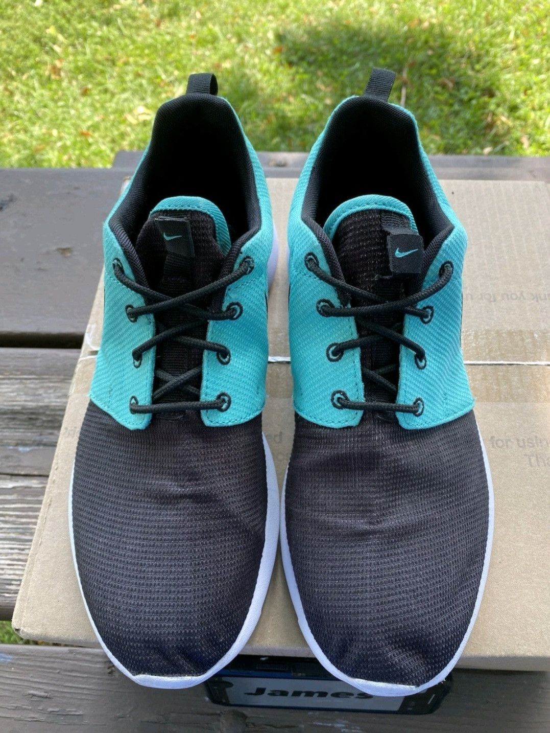 Nike Nike Roshe Run Light Turquoise 511881025 Size 7.5 Men Size US 7.5 / EU 40-41 - 2 Thumbnail