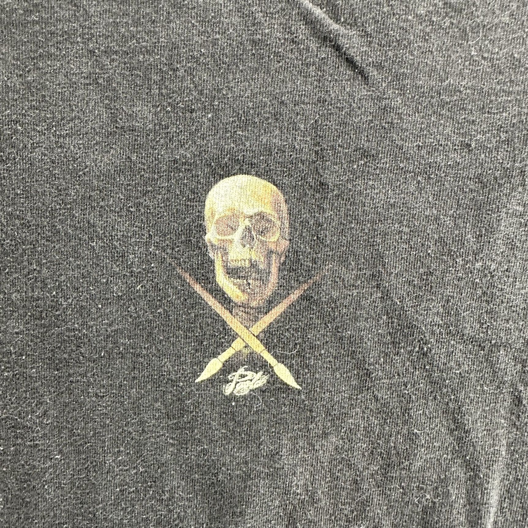 Vintage Sullen Artist Series Skull Skeleton Tattoo Art Paolo Acuna Shirt Mens M Black Graphic Tee Adult Medium Skull Tattoo Art 90s Gothic Mens Size US M / EU 48-50 / 2 - 5 Thumbnail