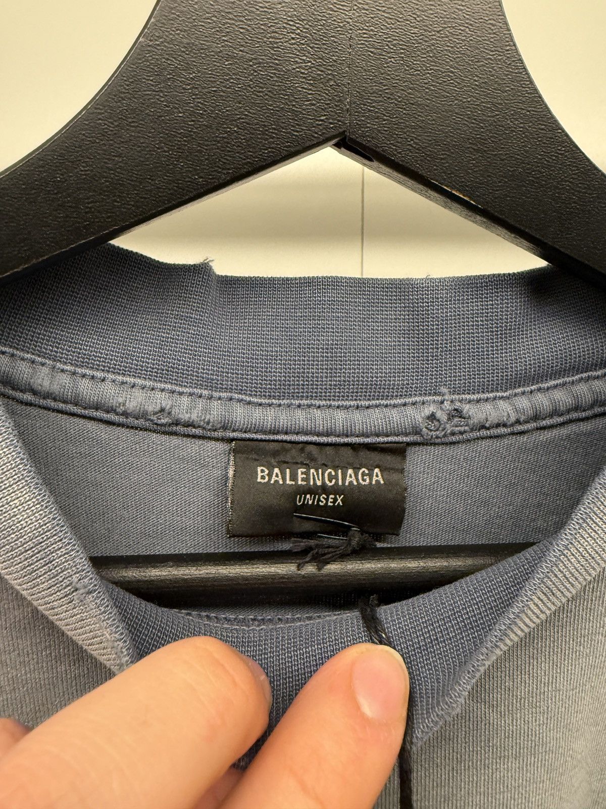 Balenciaga Balenciaga see new buy now blue faded distressed T-Shirt Size US S / EU 44-46 / 1 - 11 Thumbnail