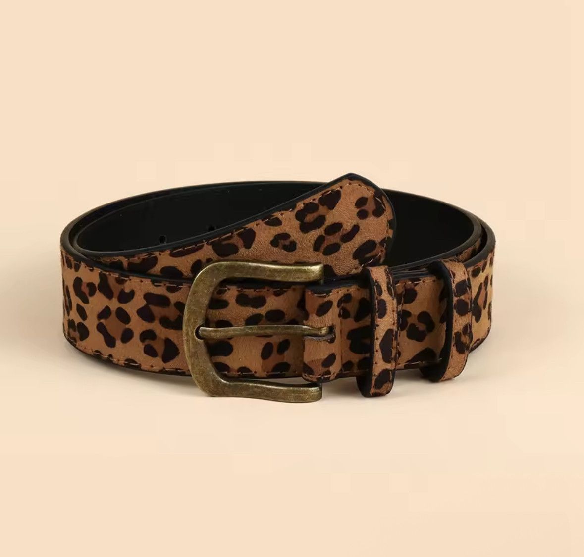 Other Trendy 2000s PU Leopard Cheetah Print Belt Size 32 - 3 Thumbnail