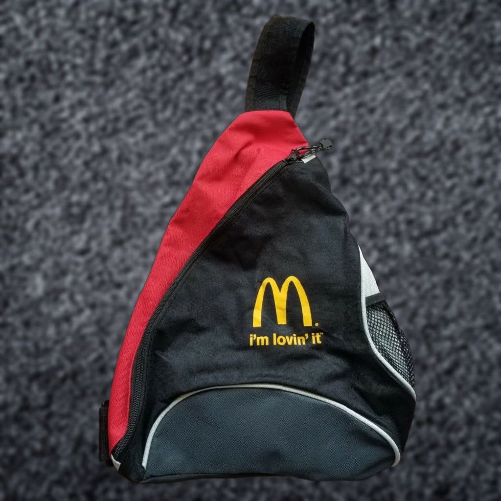 Vintage VINTAGE McDonald's I'm Lovin' It Canvas Messenger Bag Crossbody Womens Black 16x11x8 Size ONE SIZE - 1 Thumbnail
