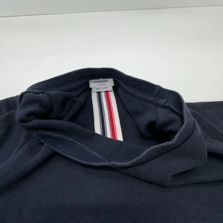 Thom Browne Thom Browne Navy Striped Cotton Short Sleeve T-Shirt -2507 Size US M / EU 48-50 / 2 - 1 Thumbnail