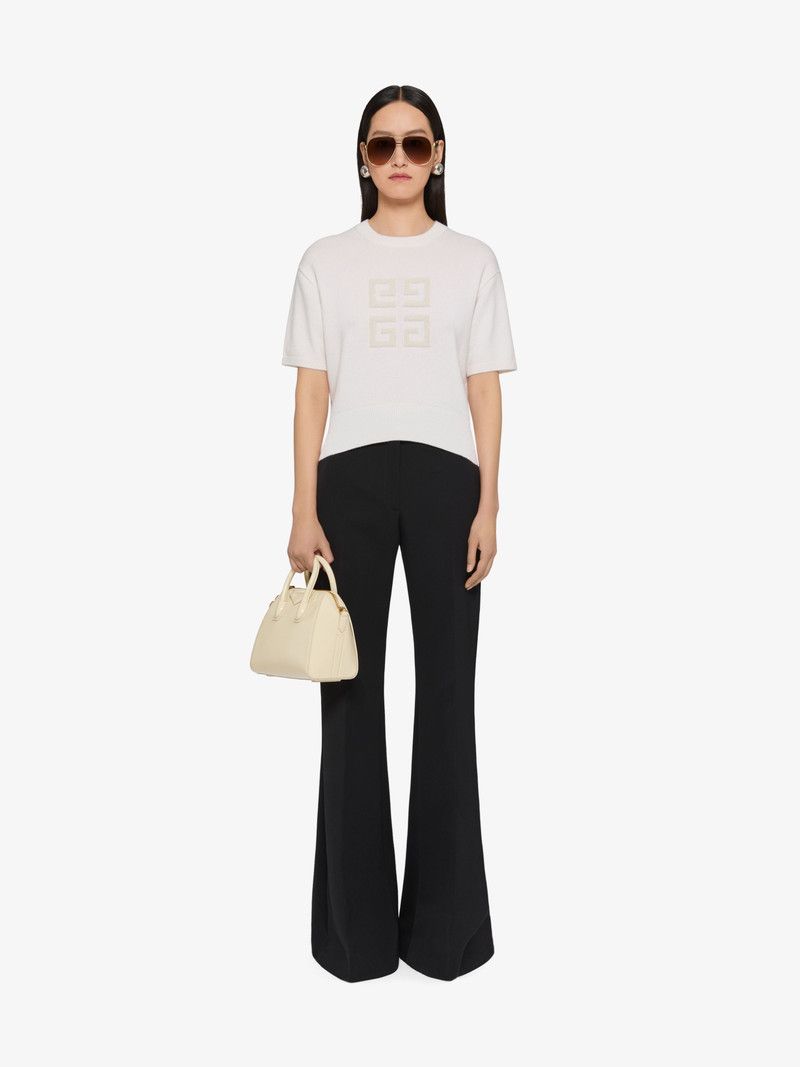 Givenchy o1w1db10326 Short Sleeves 4G Crewneck Sweater in Ivory Size L / US 10 / IT 46 - 2 Thumbnail