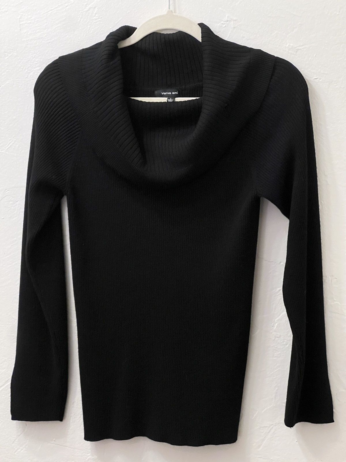 Other Black Off-the-Shoulder/ Cowl-Neck Sweater Size L / US 10 / IT 46 - 1 Thumbnail