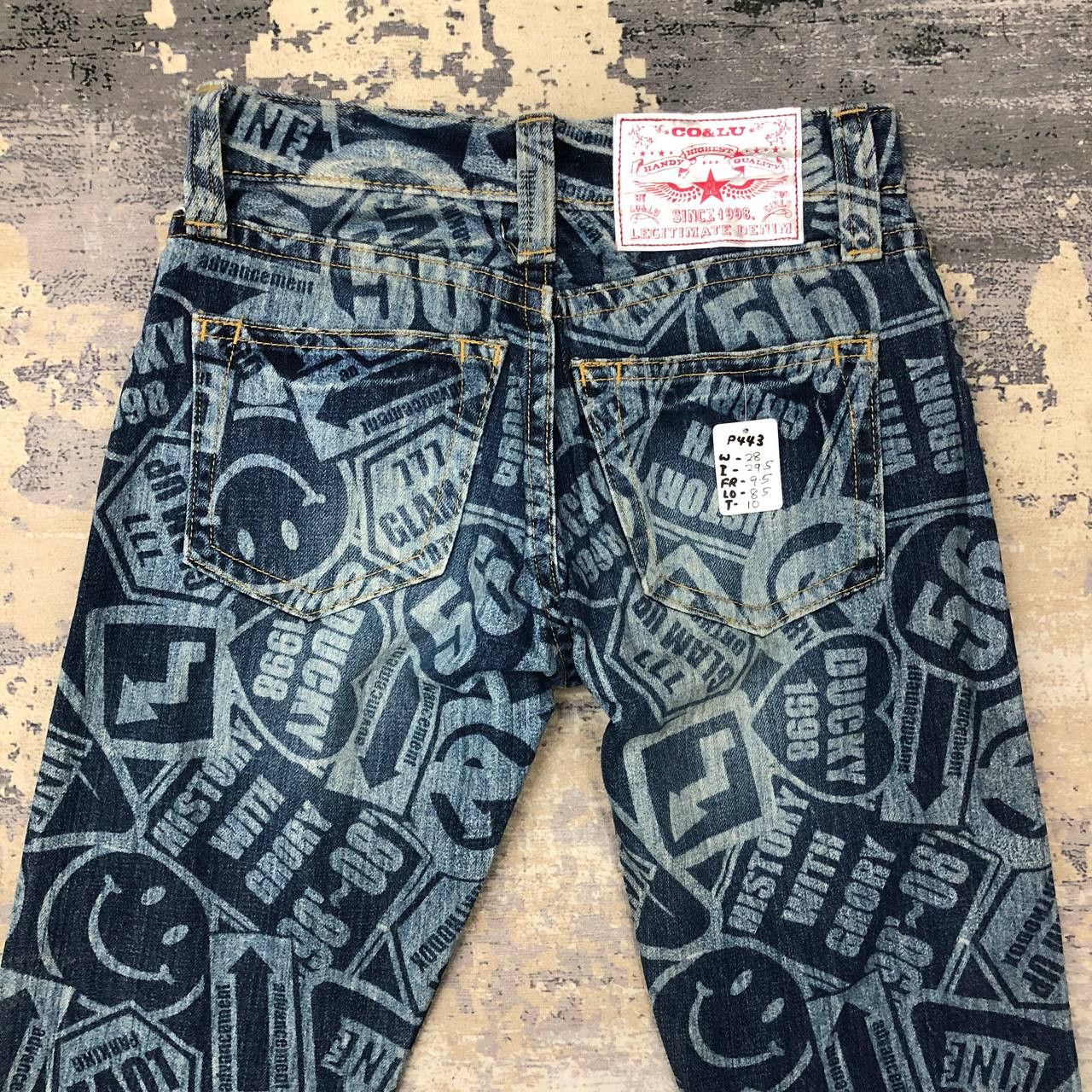 Japanese Brand P443 CO&LU JAPAN FULLPRINT DENIM Size 28" / US 6 / IT 42 - 4 Thumbnail