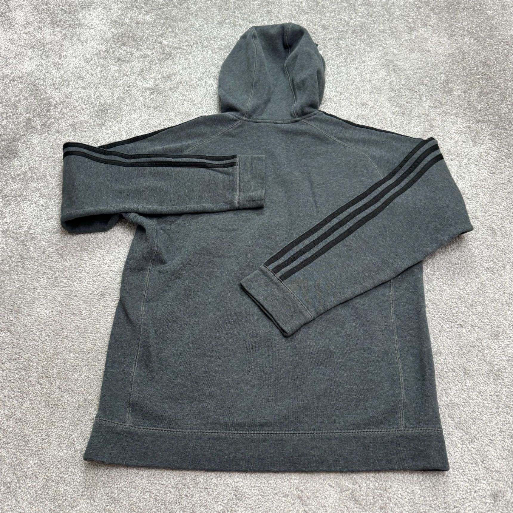 Adidas Adidas Pullover Hoodie Sweatshirt Mens Small Gray 3-Striped Spell Out Activewear Hoodie, Sweatshirt, Adidas, Gray, Small, Mens Size US S / EU 44-46 / 1 - 2 Thumbnail