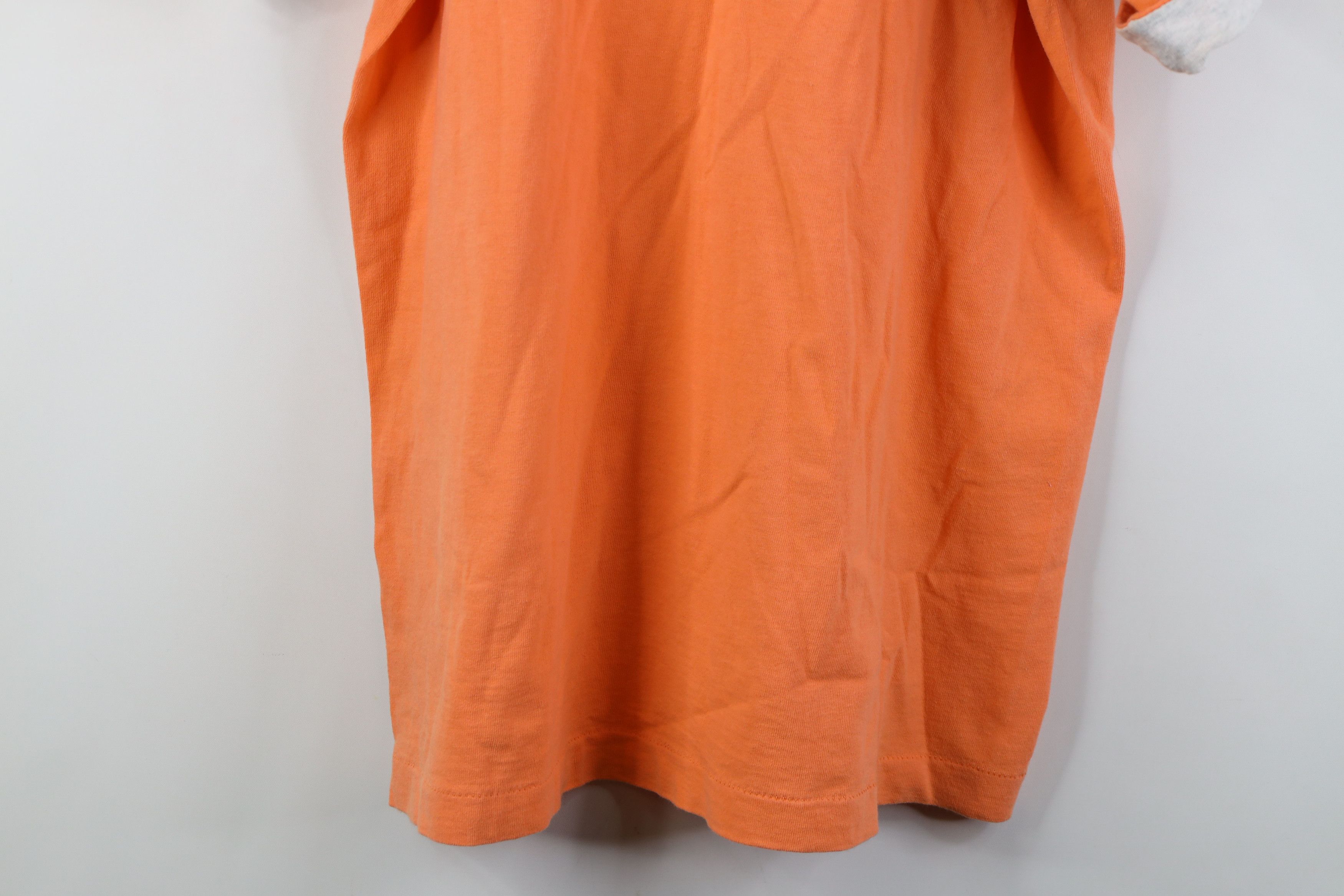Vintage Vintage 90s Streetwear Layered T-Shirt Orange Cotton USA Size US L / EU 52-54 / 3 - 12 Thumbnail
