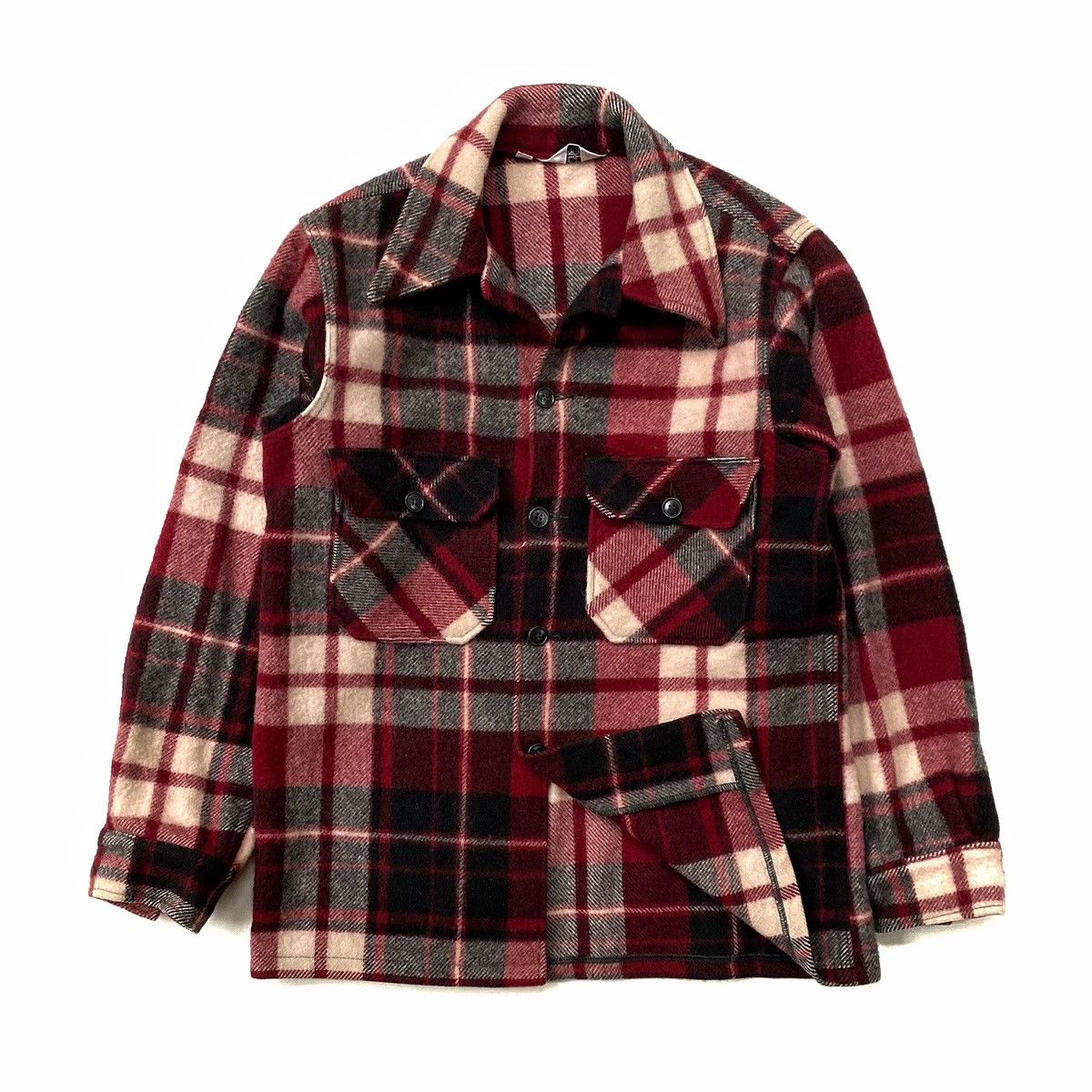 image of Woolrich Woolen Mills Vintage Woolrich Unlined Wool Cruiser Jacket in Red, Women's (Size Medium)