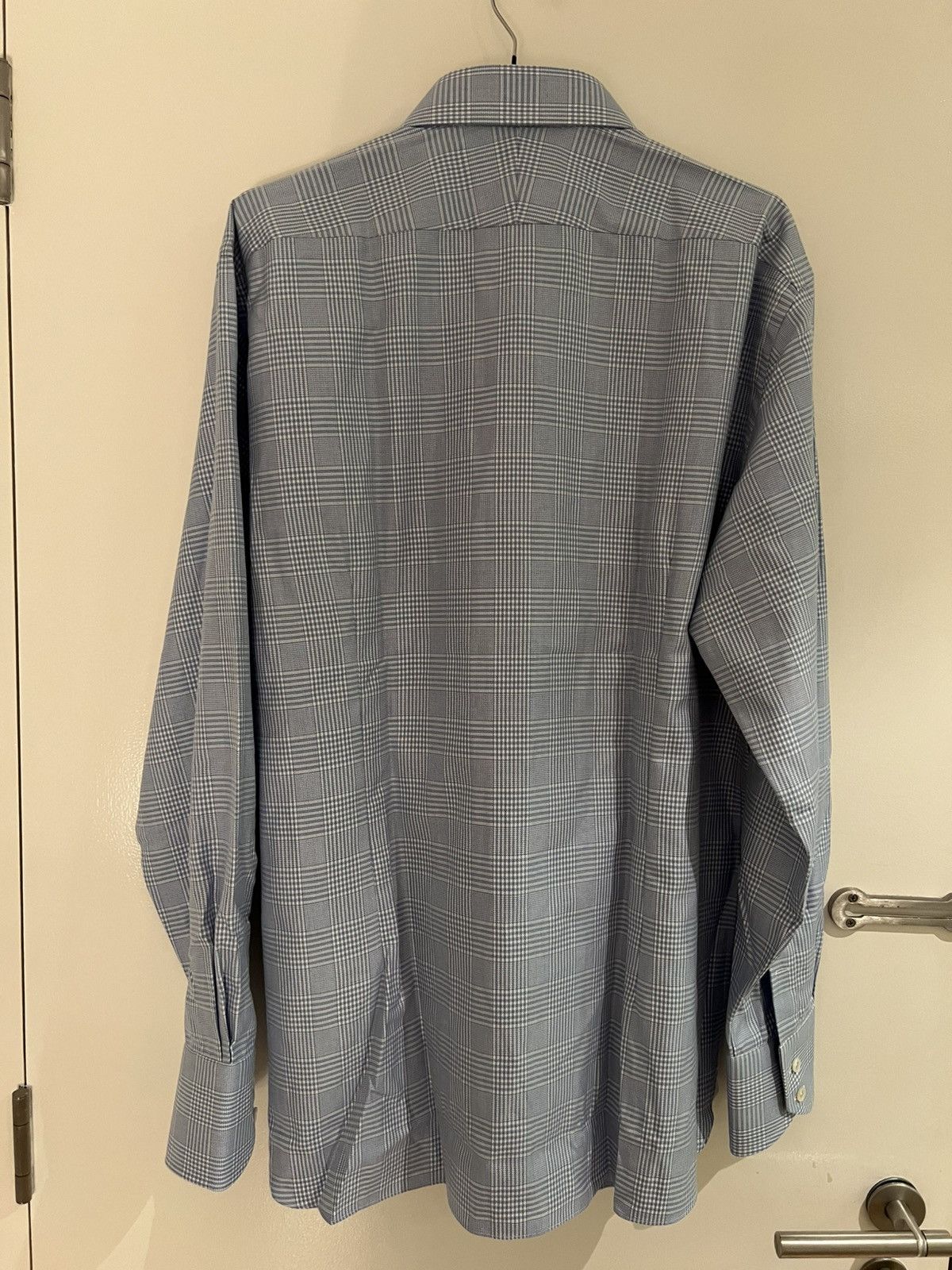 Tom Ford TOM FORD Blue White Tartan Size 17.5 44 Long Sleeves Size US L / EU 52-54 / 3 - 6 Thumbnail