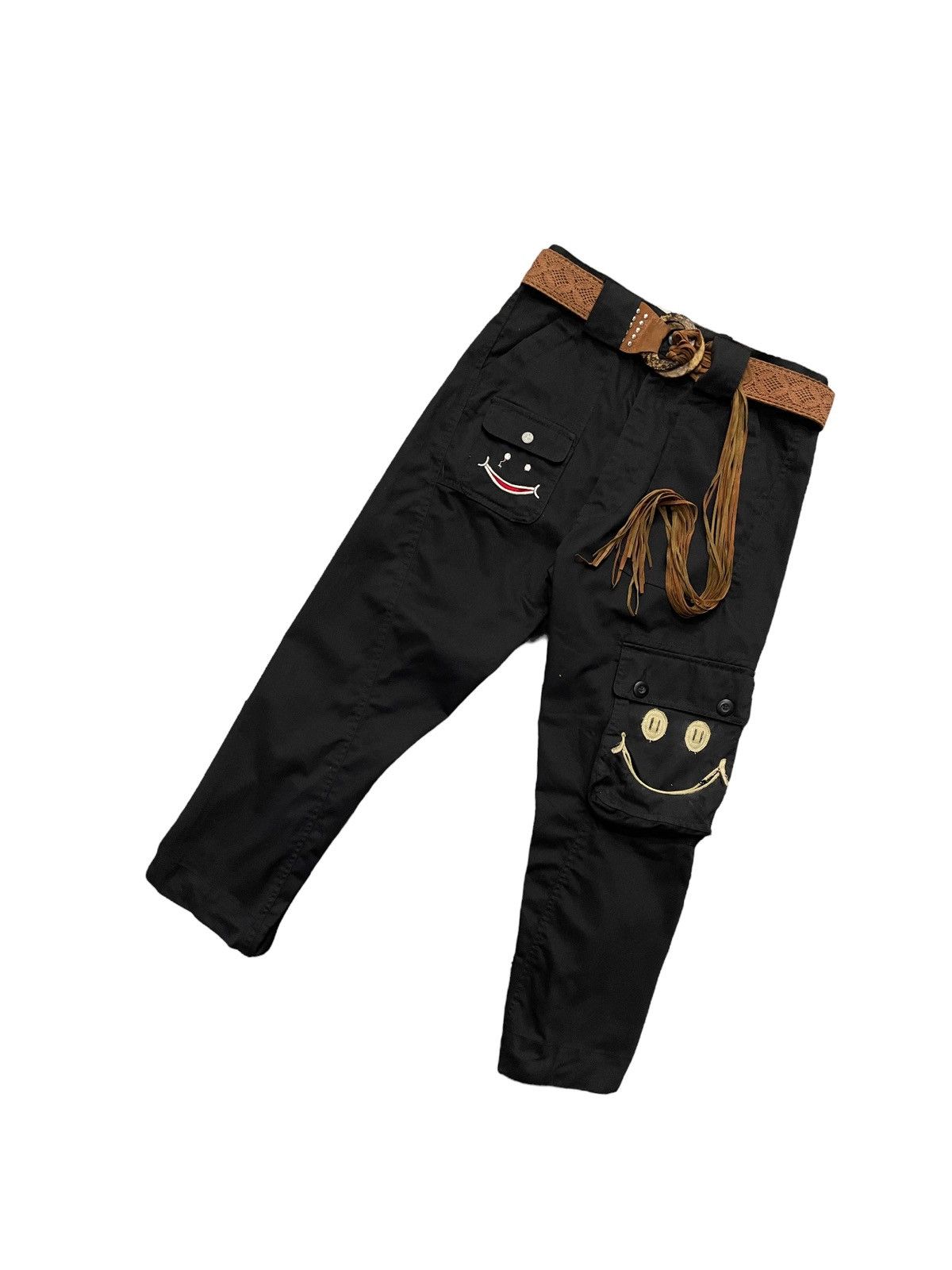 Edition Japan × Japanese Brand Up Start Smile Japan Drop Crotch Baggy Cargo & Tassel Belt Size US 32 / EU 48 - 4 Thumbnail
