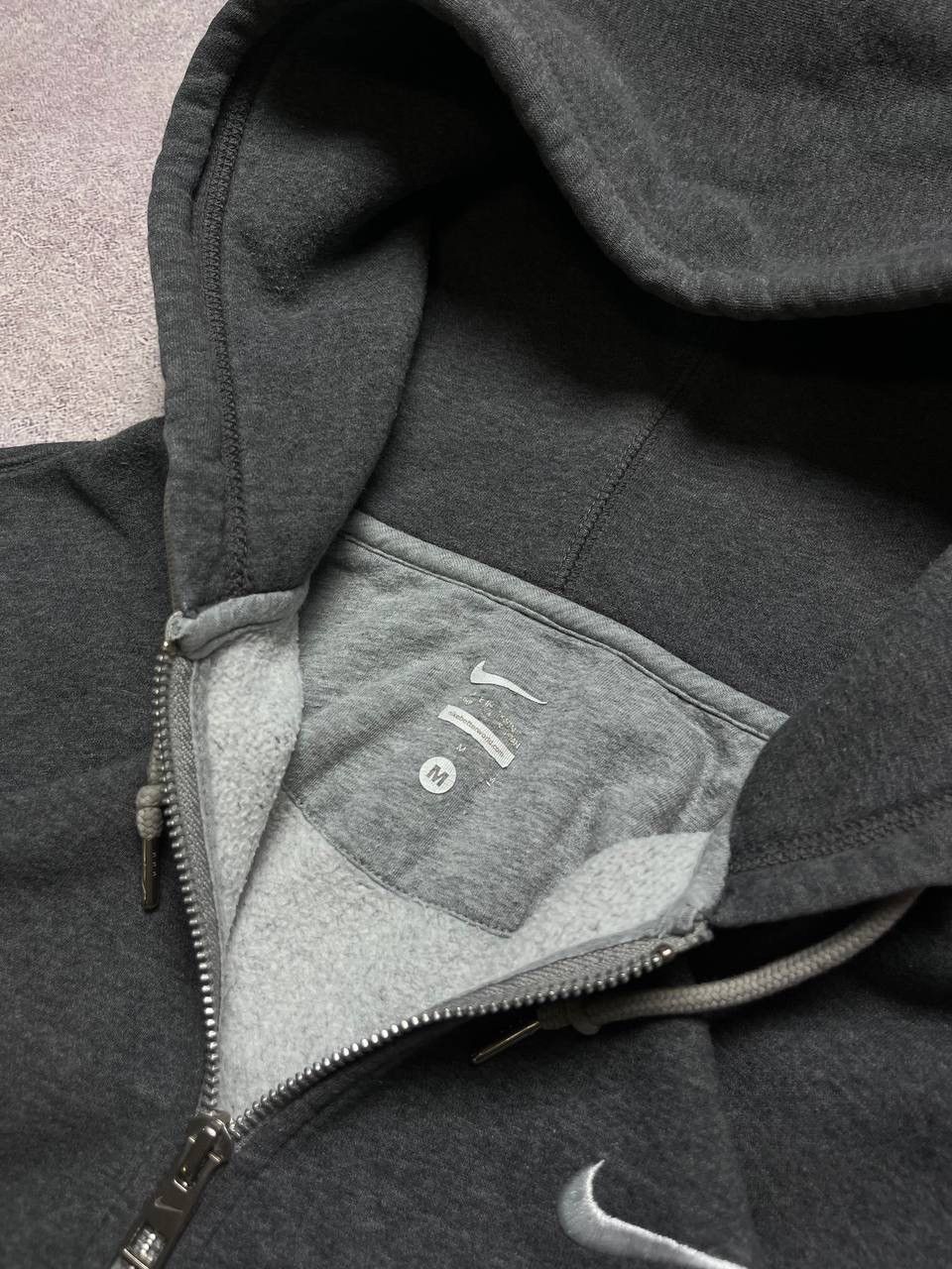 Nike × Vintage Vintage Nike Swoosh Boxy Zip Hoodie Y2K XL Size US M / EU 48-50 / 2 - 5 Thumbnail