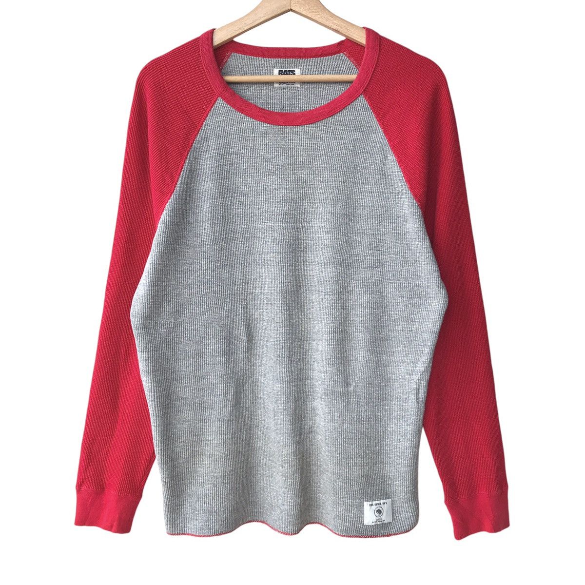 Japanese Brand Rats Tokyo Two Tone Raglan Warmer Tee Size US XL / EU 56 / 4 - 1 Thumbnail