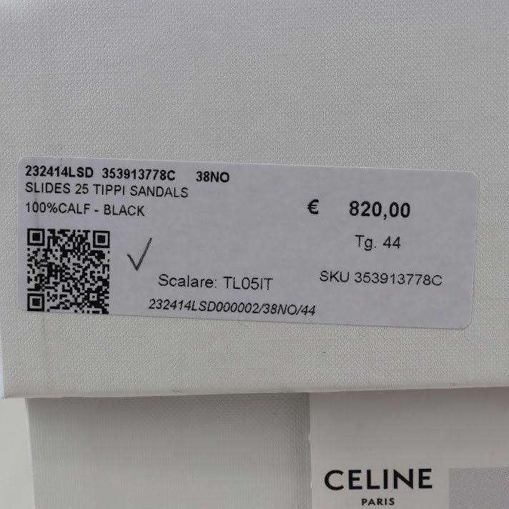 Celine o1rshd1 Slides 25 Tippi Sandals in Black Size US 11 / EU 44 - 12 Thumbnail