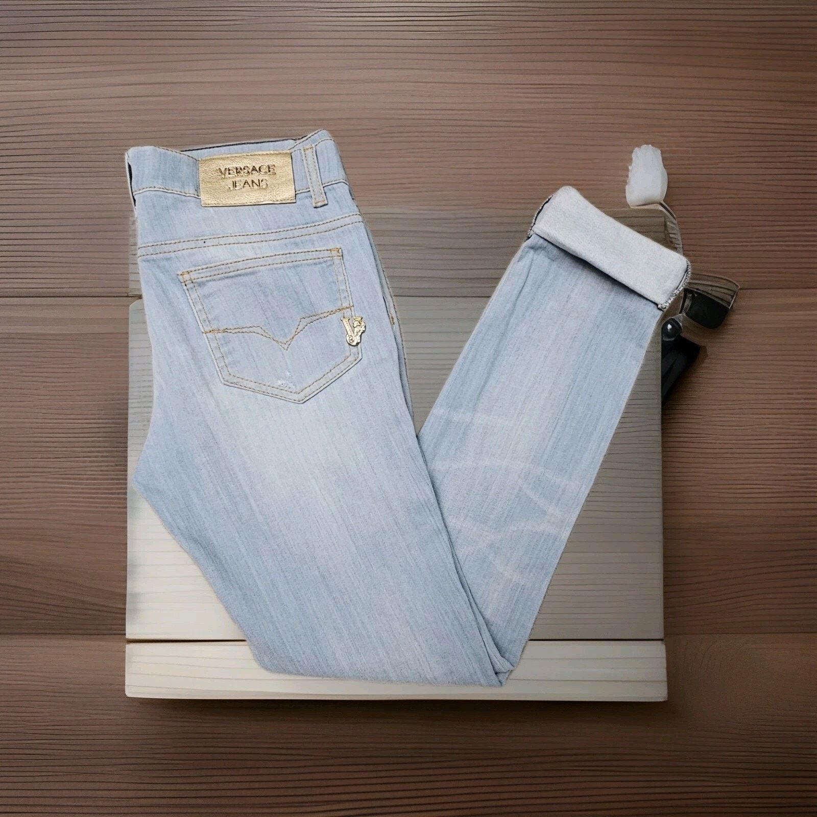 Versace VERSACE Vintage Womens Jeans Low Waist & Skinny Jeans 25 Size 25" / US 0 / IT 36 - 3 Thumbnail