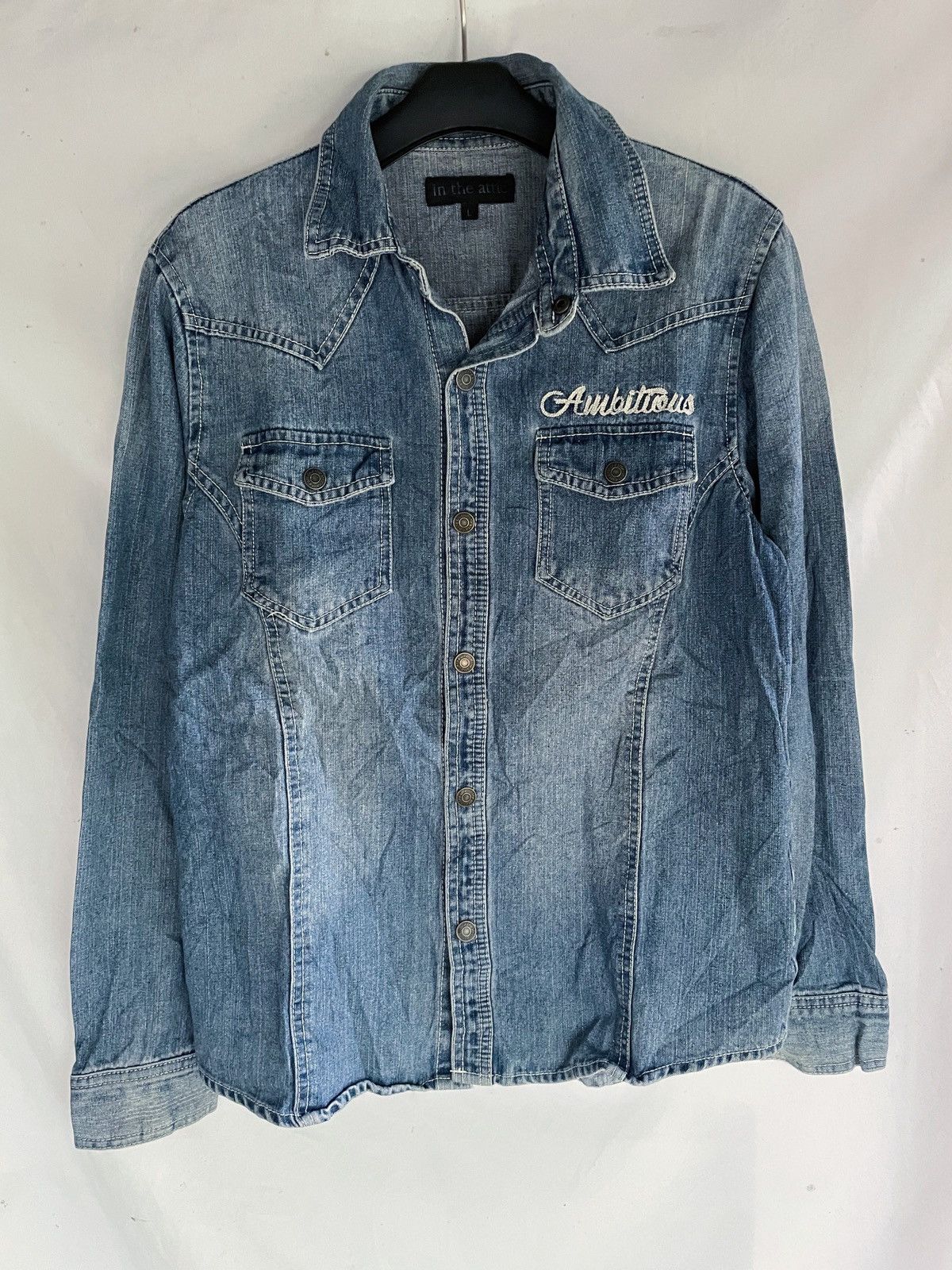 In The Attic IN THE ATTIC DENIM WASHED BUTTON DOWN SHIRT Size US S / EU 44-46 / 1 - 1 Thumbnail