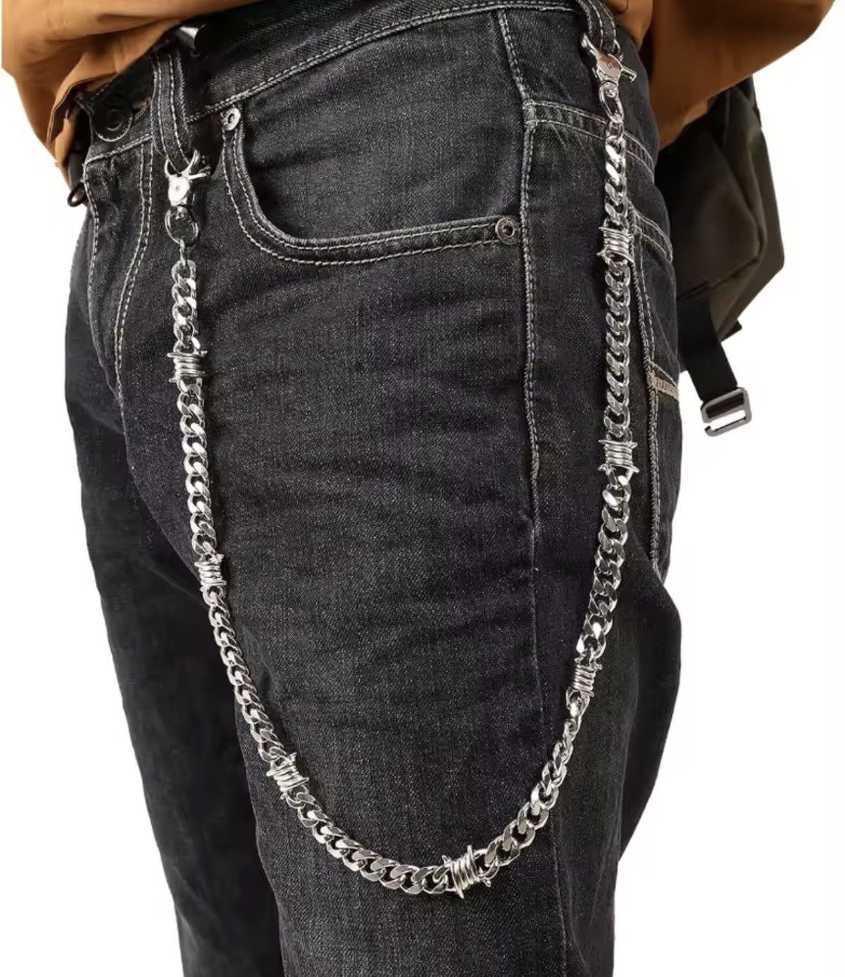 Jewelry Barb Wire Wallet Chain Size ONE SIZE - 1 Thumbnail