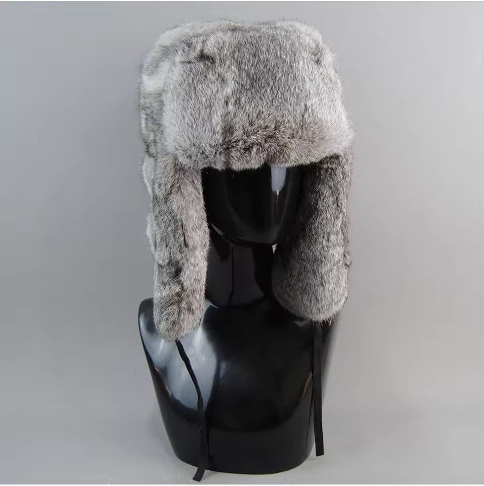 Japanese Brand Rabbit Fur Earflap Trapper Russian Cap SIze M Size ONE SIZE - 1 Thumbnail