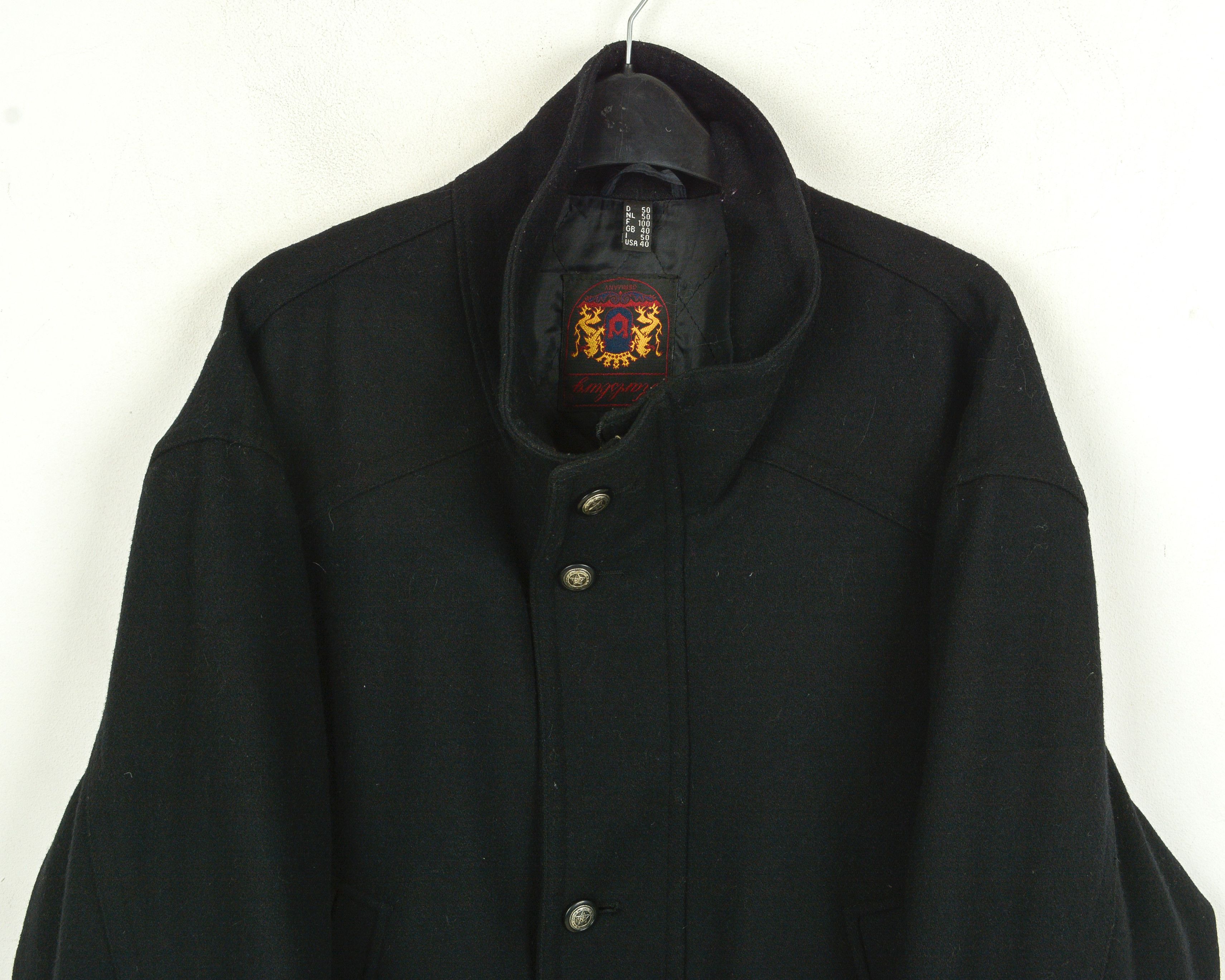 Vintage KARLSBURG US 40 UK Wool Trench Jacket Pea Overcoat Vintage M Size US M / EU 48-50 / 2 - 8 Thumbnail