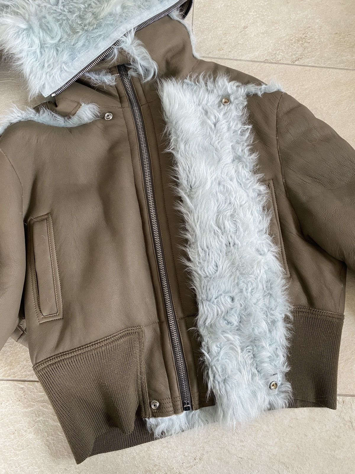 Rick Owens FW24 PORTERVILLE ALICE PARKA IN BLUE TOSCANA SHEARLING Size US M / EU 48-50 / 2 - 21 Thumbnail