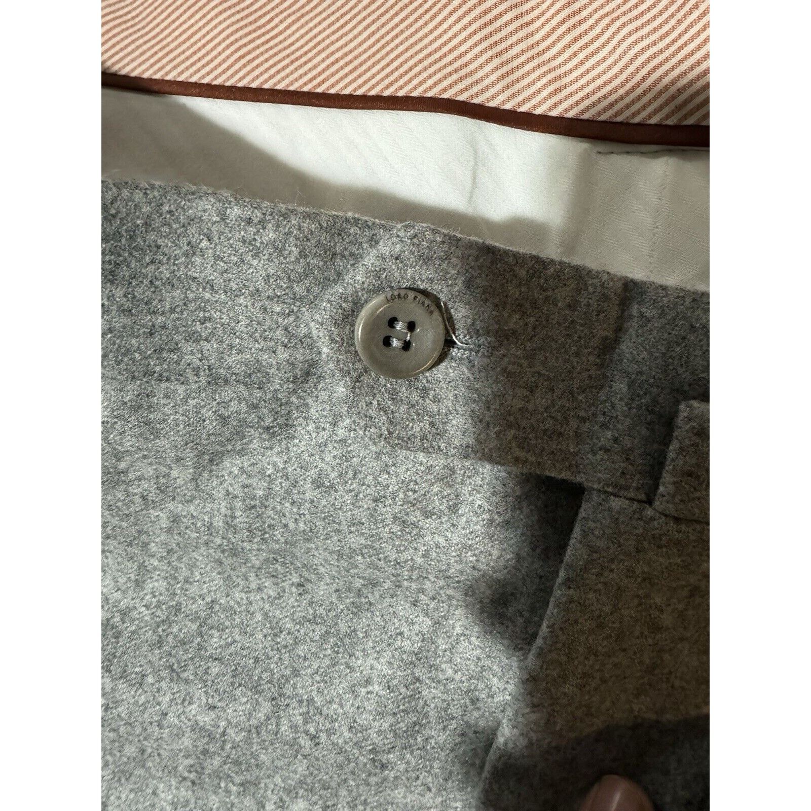 Loro Piana Loro Piana Trousers Wool Flannel Tweed Gray 58/28 Ins Pants Size US 42 / EU 58 - 10 Thumbnail