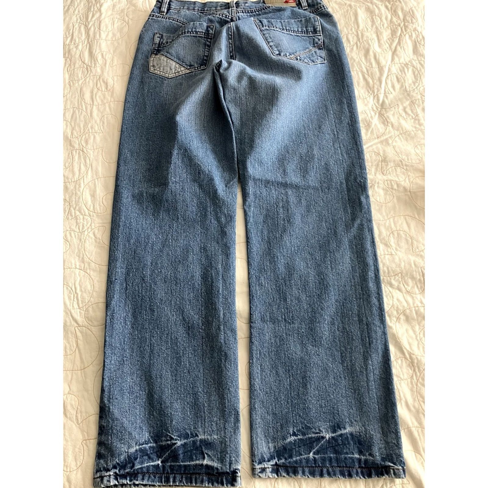 Vintage VINTAGE Tony Hawk Jeans Mens 34x32 Straight Blue Denim Cotton 5-Pocket Logo Band Punk Retro Rock 90s Mens Size US 34 / EU 50 - 4 Thumbnail