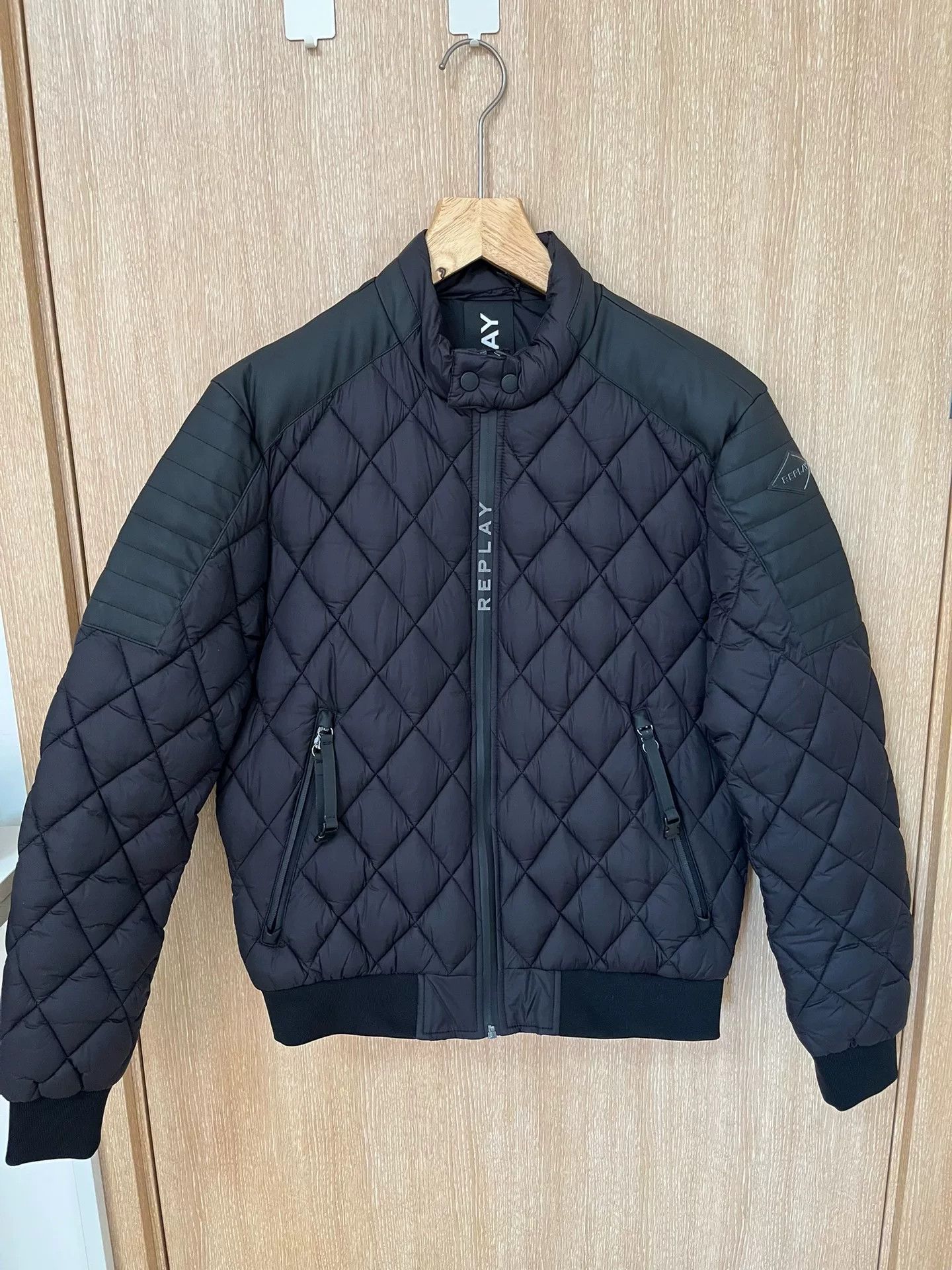 Replay Replay Black Motorcycle Padded Jacket Size US M / EU 48-50 / 2 - 1 Thumbnail