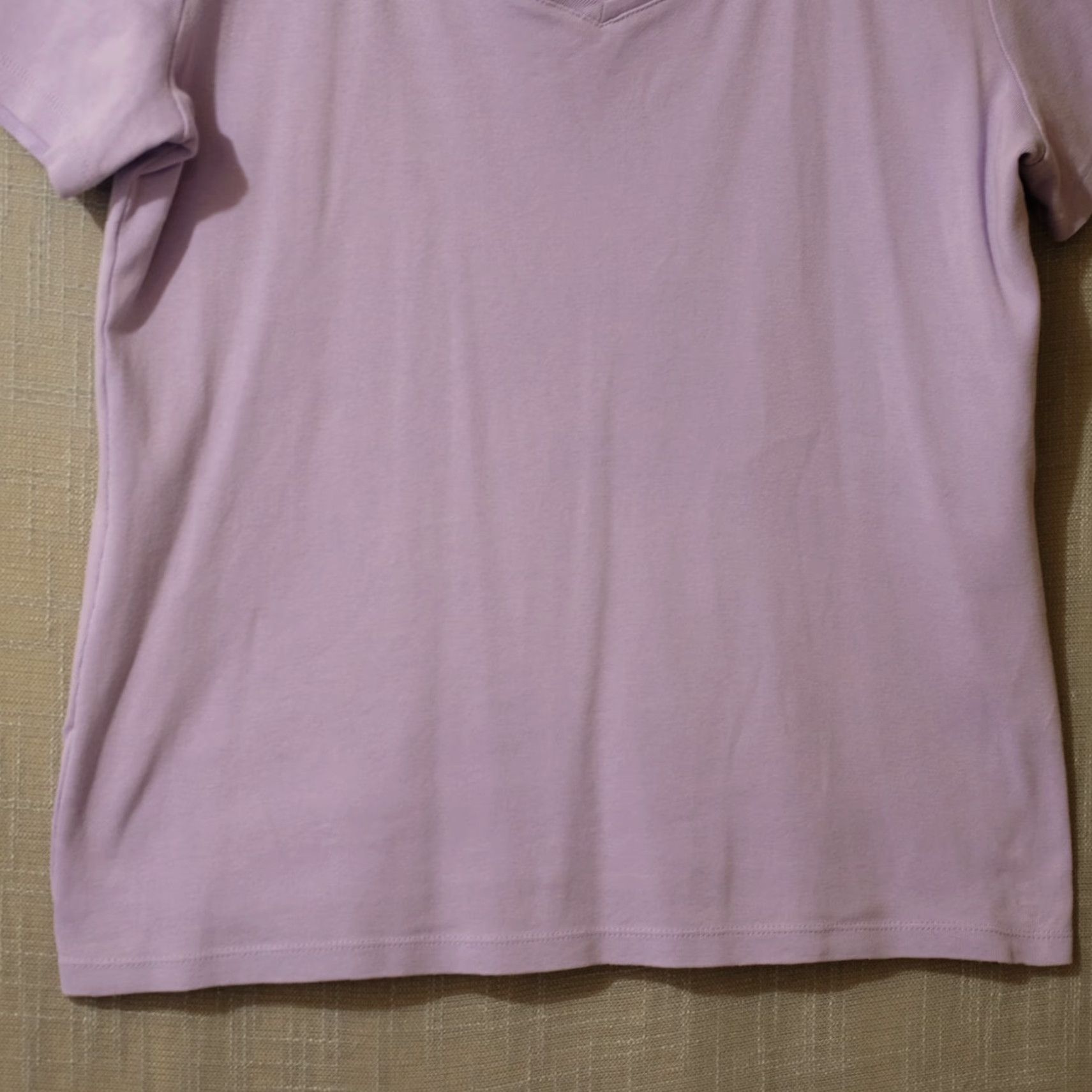 Vintage Karen Scott Shirt Womens M Lilac Short Sleeve Knit Tee 100% Cotton #A6-20 Size 32" / US 10 / IT 46 - 4 Thumbnail