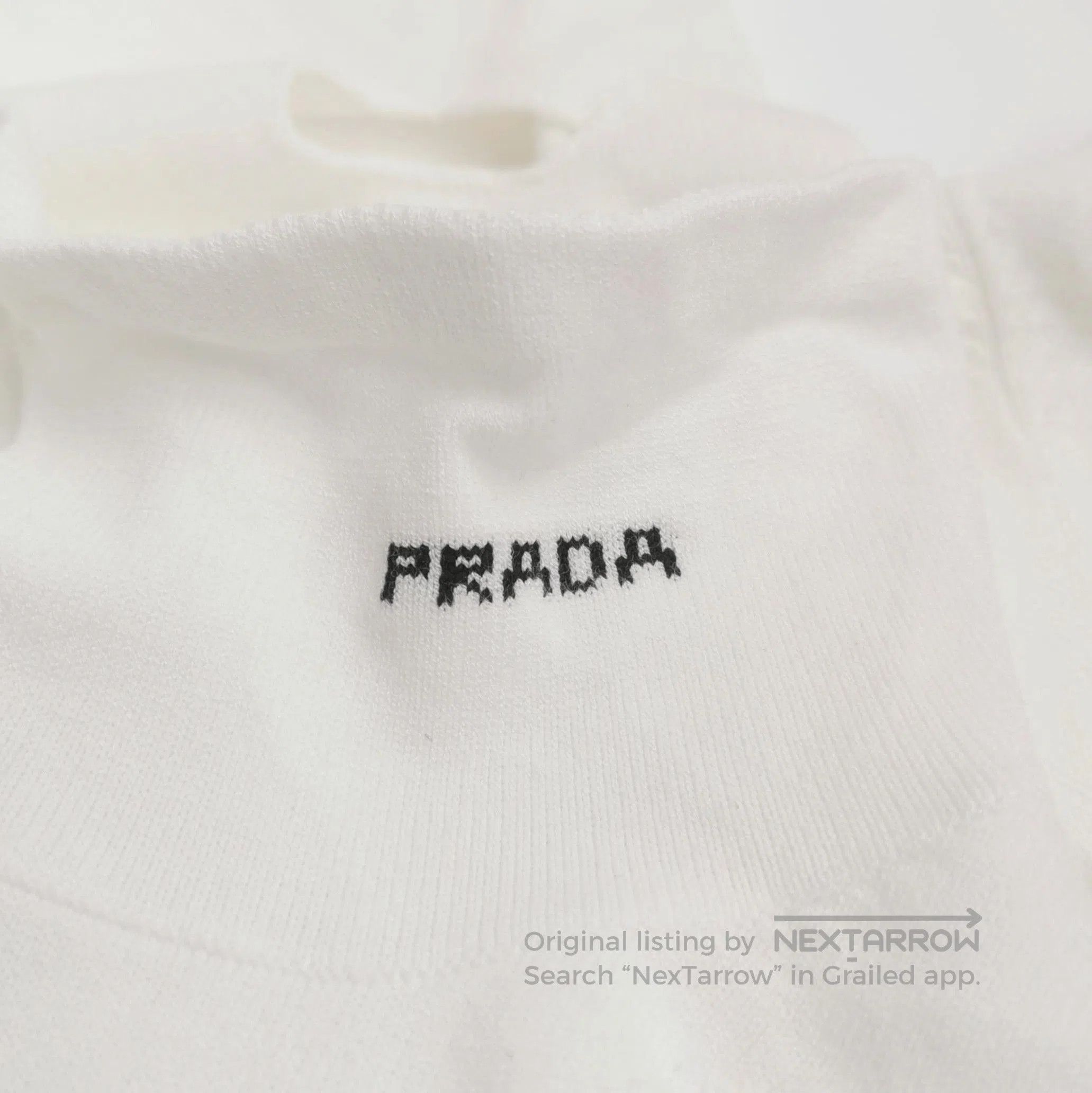 Prada Prada Logo Knit Top with Cut. Size L / US 10 / IT 46 - 1 Thumbnail
