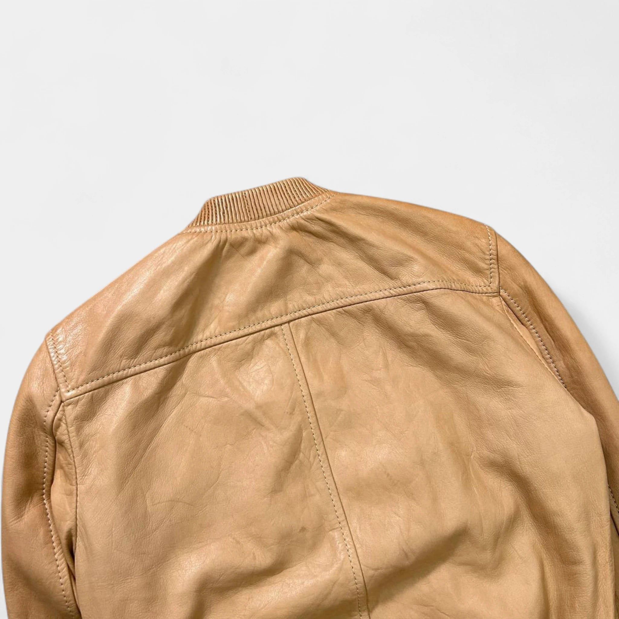 Dsquared2 Dsquared2 Beige Leather Cargo Bomber Jacket Size XS / US 0-2 / IT 36-38 - 7 Thumbnail