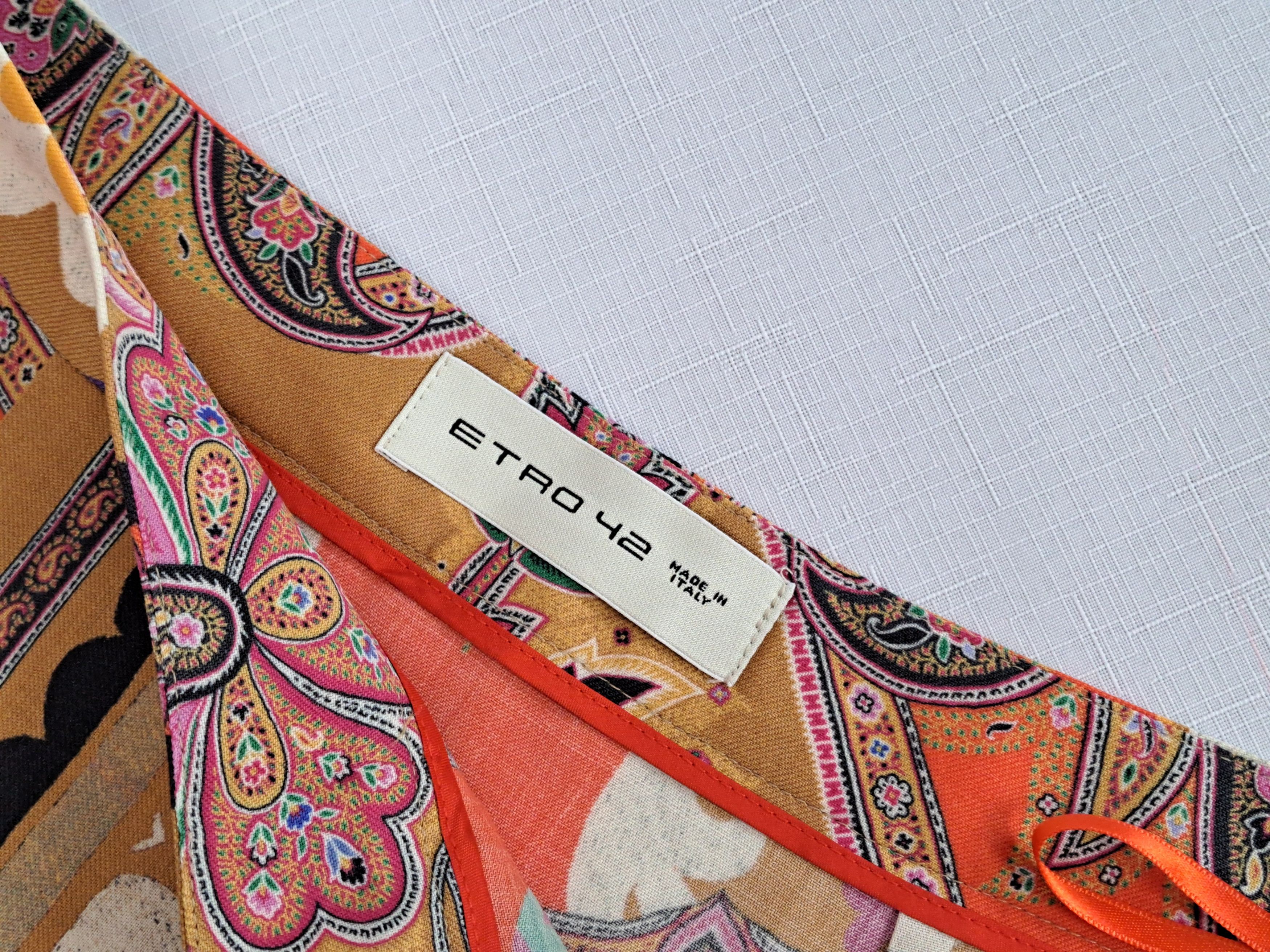 Etro ETRO multicolor paisley/floral wool skirt. Size 42IT Size 28" / US 6 / IT 42 - 7 Thumbnail