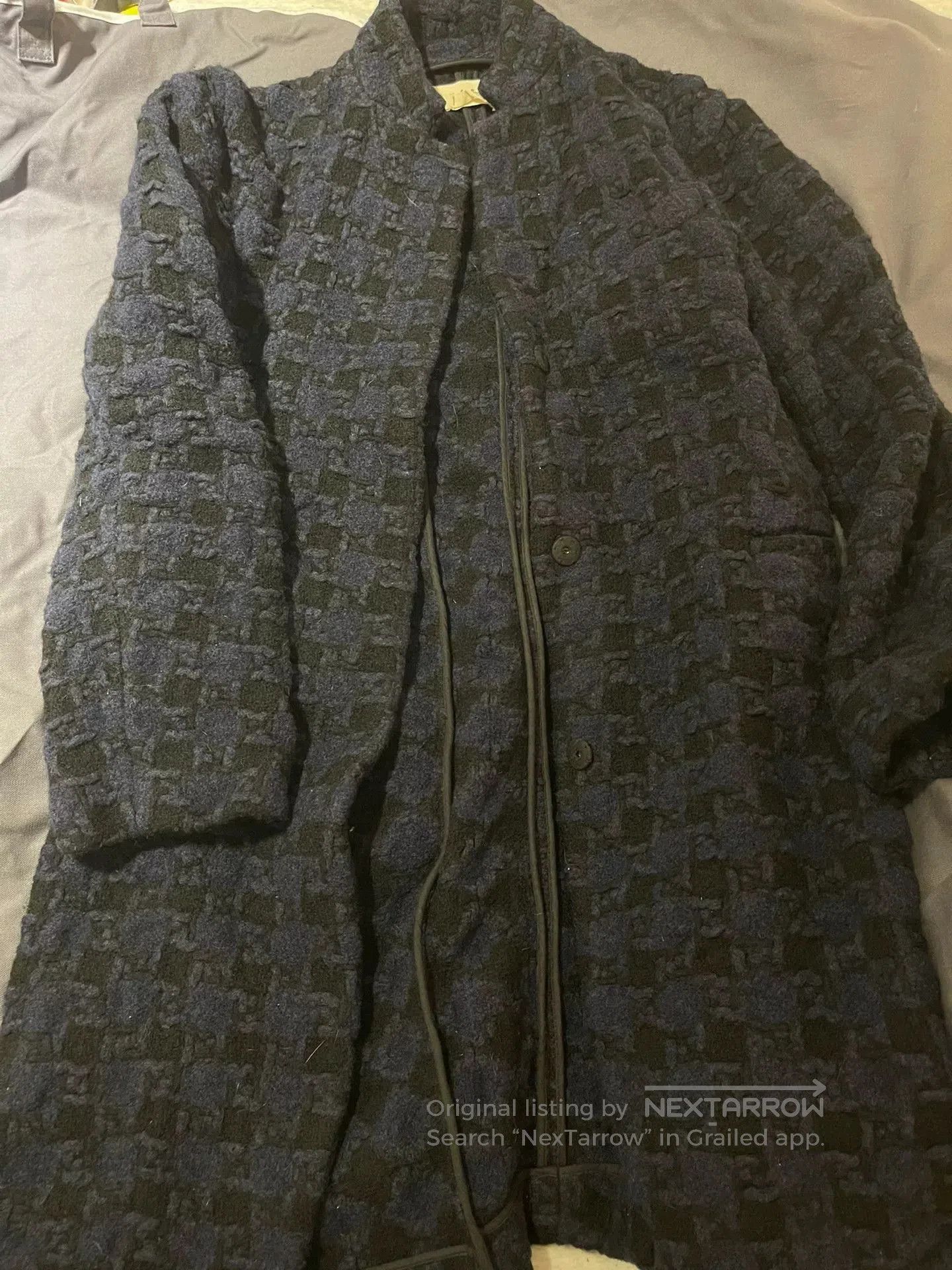 Marni marni wool coat in blue and black. Size L / US 10 / IT 46 - 1 Thumbnail