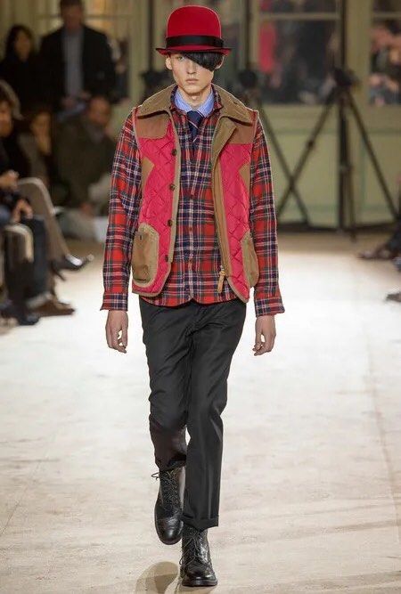 Junya Watanabe 🔥JUNYA WATANABE FW2014 QUILTED NYLON COWHIDE LEATHER VEST Size US XS / EU 42 / 0 - 1 Thumbnail